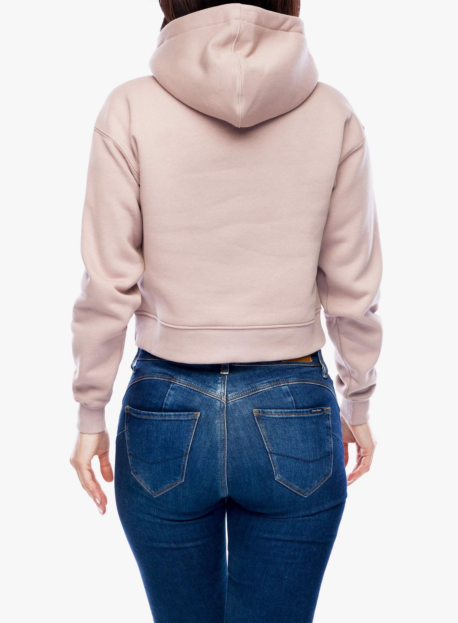 Ženska jopa s kapuco Black Diamond Crop Pullover Hoody - pale mauve