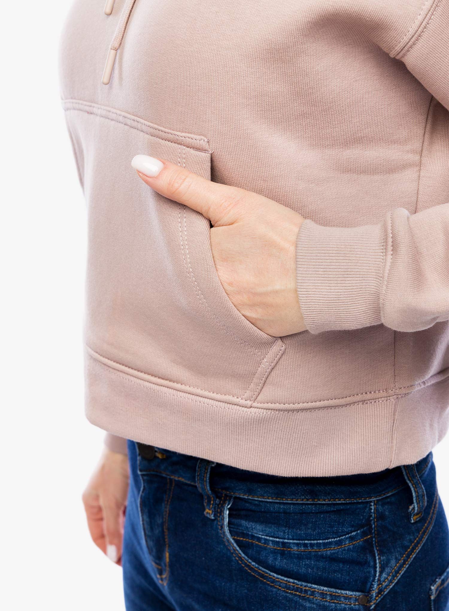 Ženska jopa s kapuco Black Diamond Crop Pullover Hoody - pale mauve