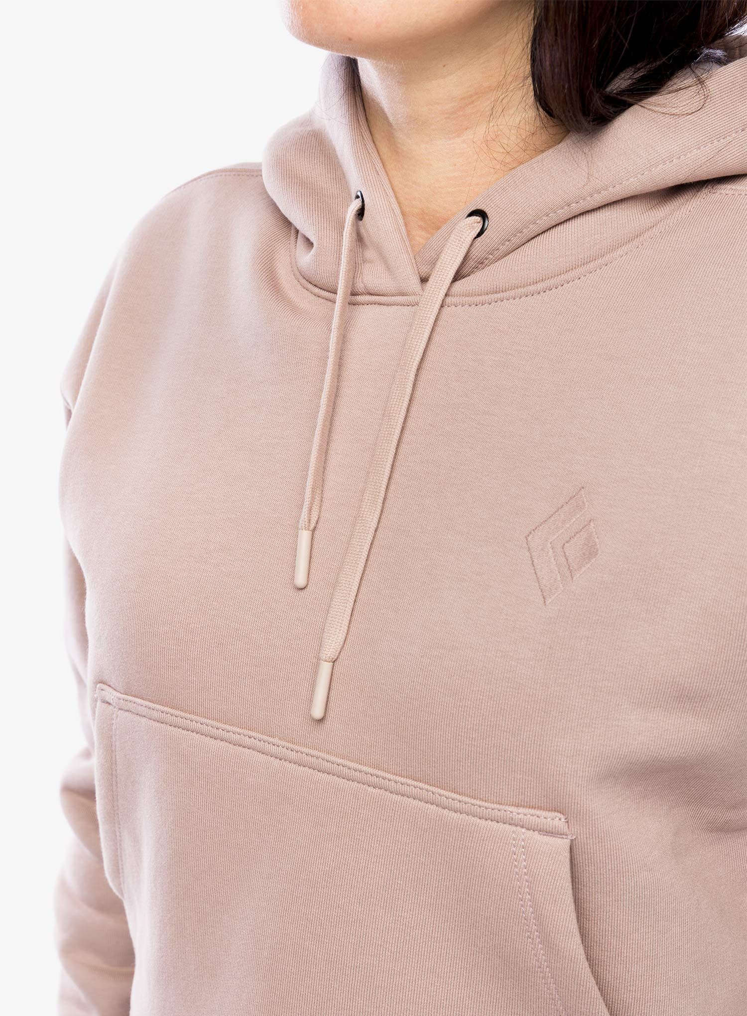 Ženska jopa s kapuco Black Diamond Crop Pullover Hoody - pale mauve