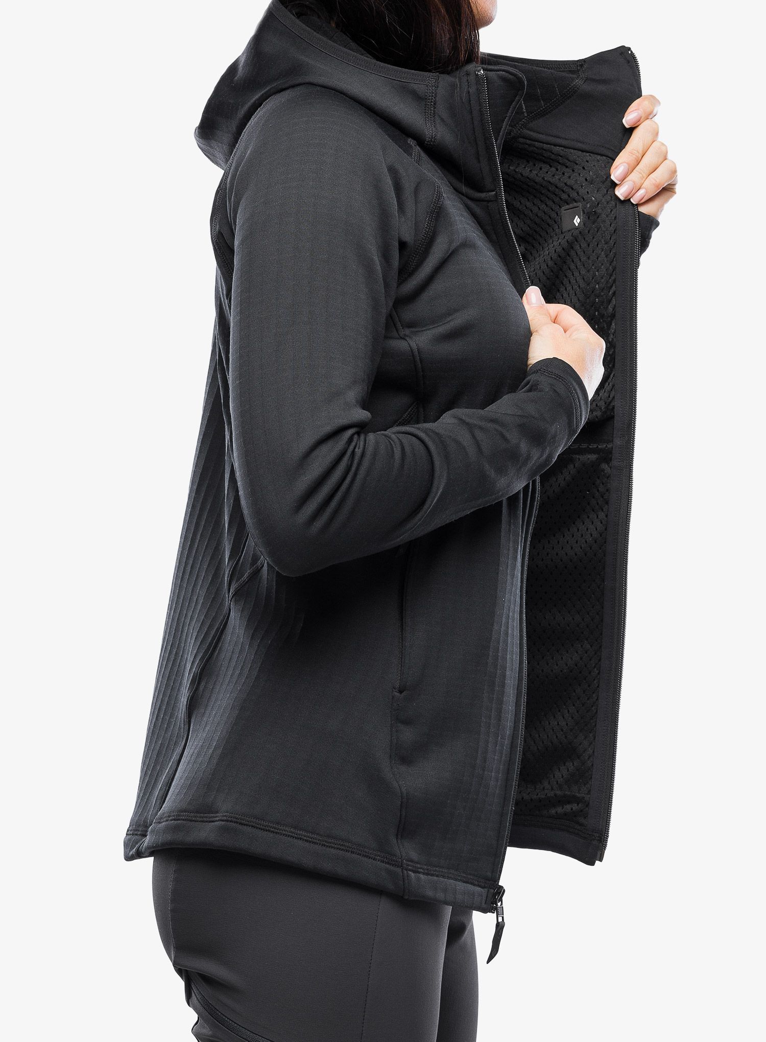 Ženska jopa s kapuco Black Diamond Factor Hoody - black