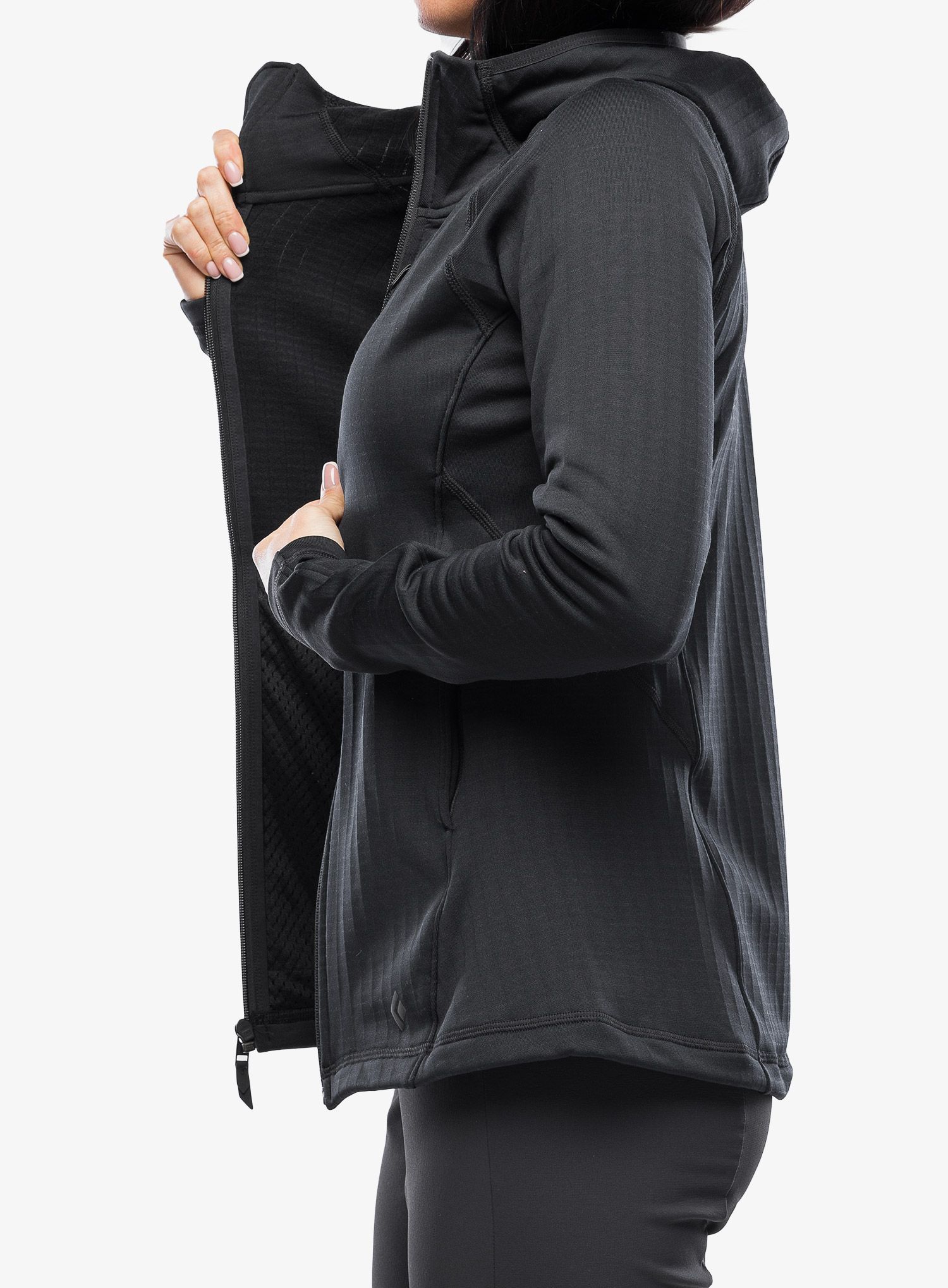 Ženska jopa s kapuco Black Diamond Factor Hoody - black