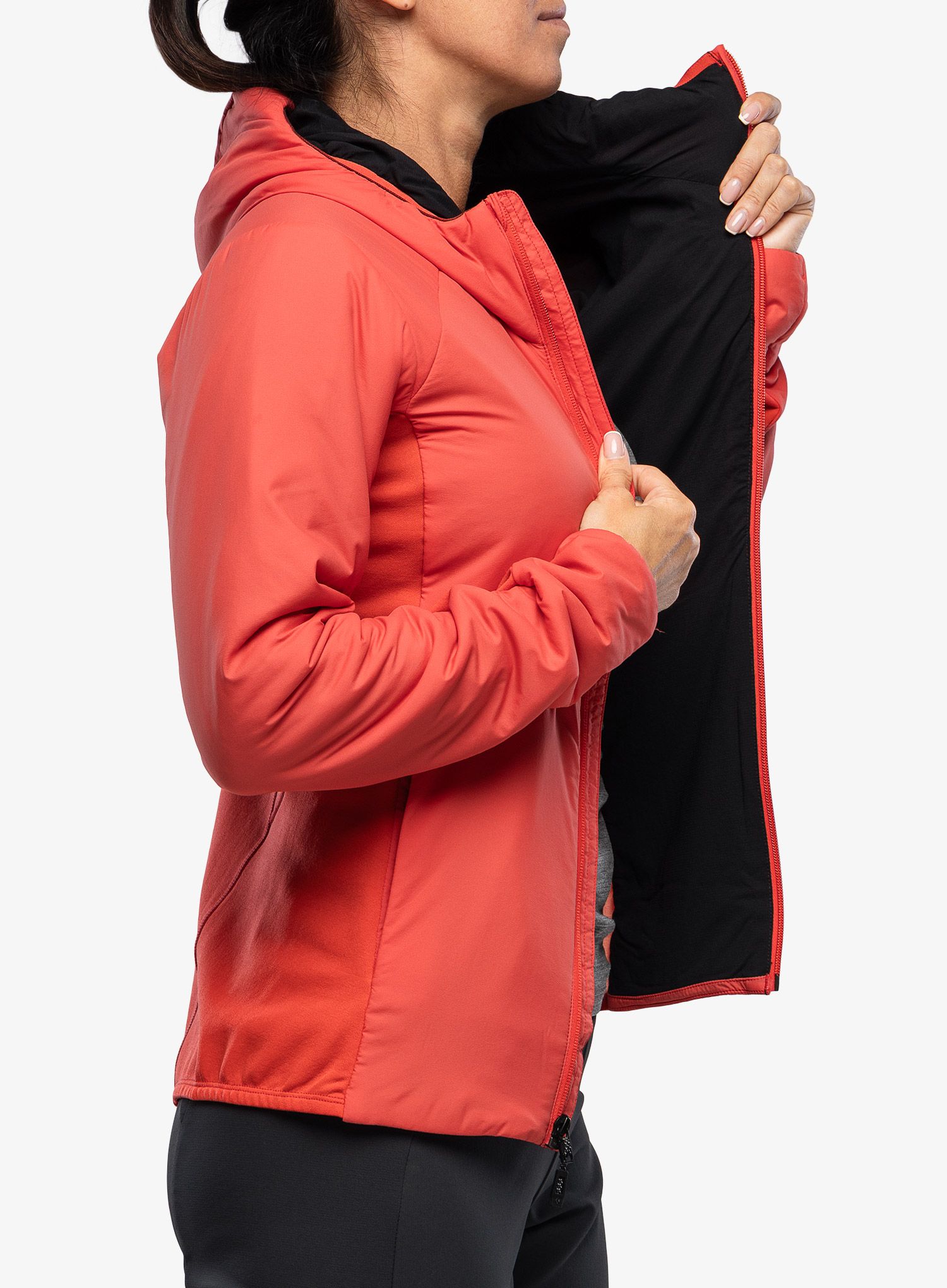 Ženska sintetična jakna Black Diamond First Light Hybrid Hoody - coral red