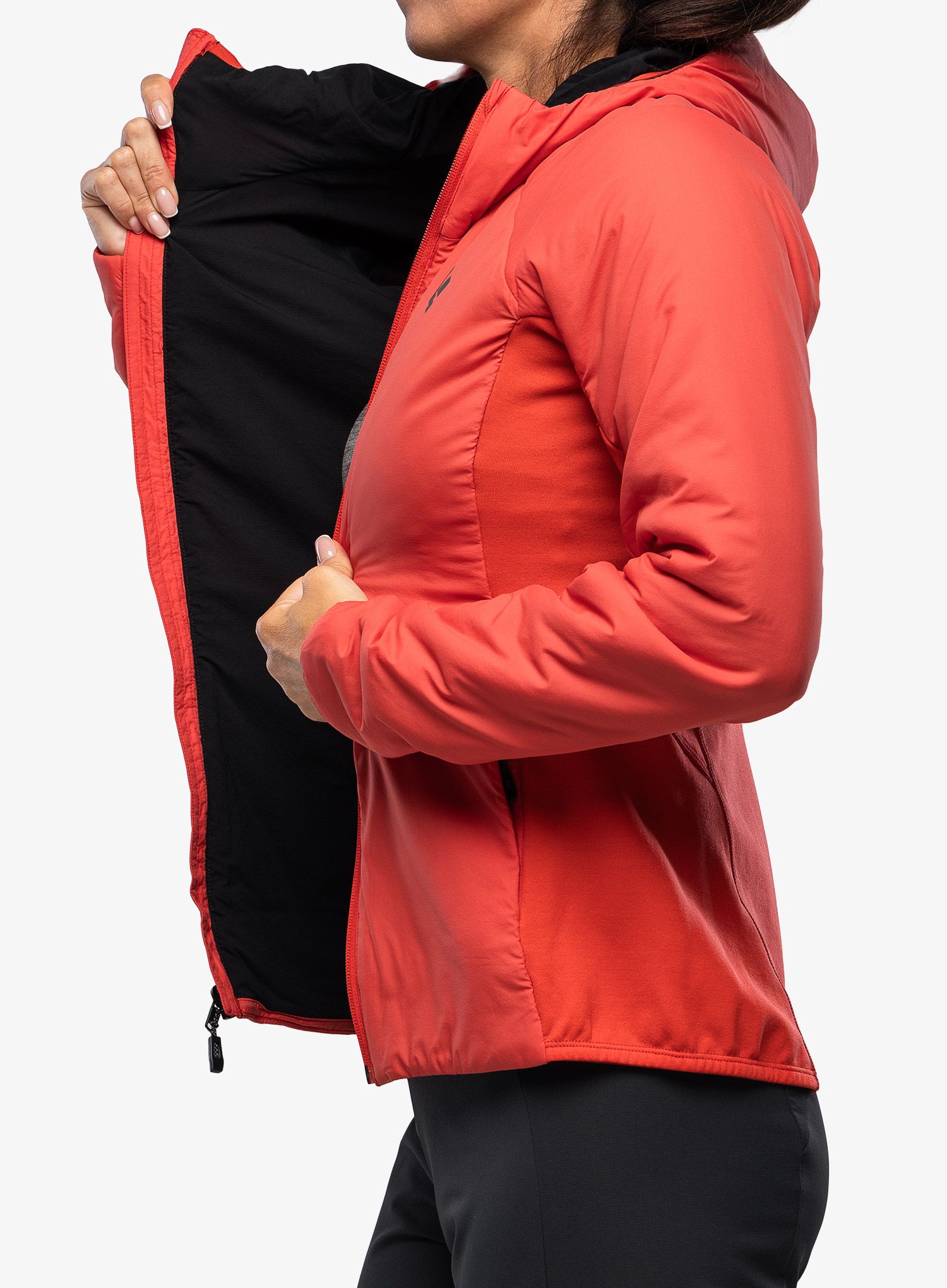 Ženska sintetična jakna Black Diamond First Light Hybrid Hoody - coral red