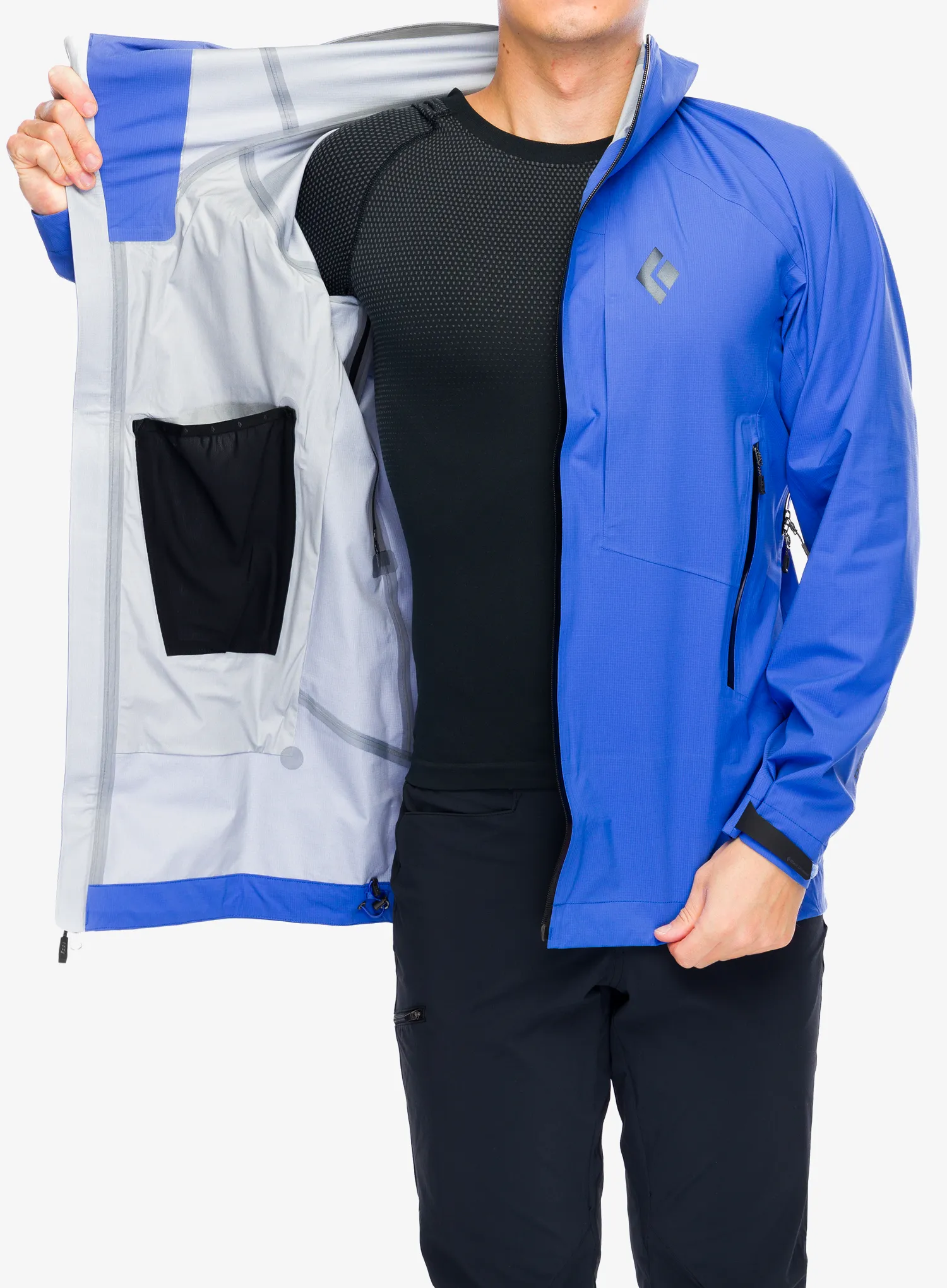 Nepremočljiva jakna Black Diamond Highline Stretch Shell - clean blue