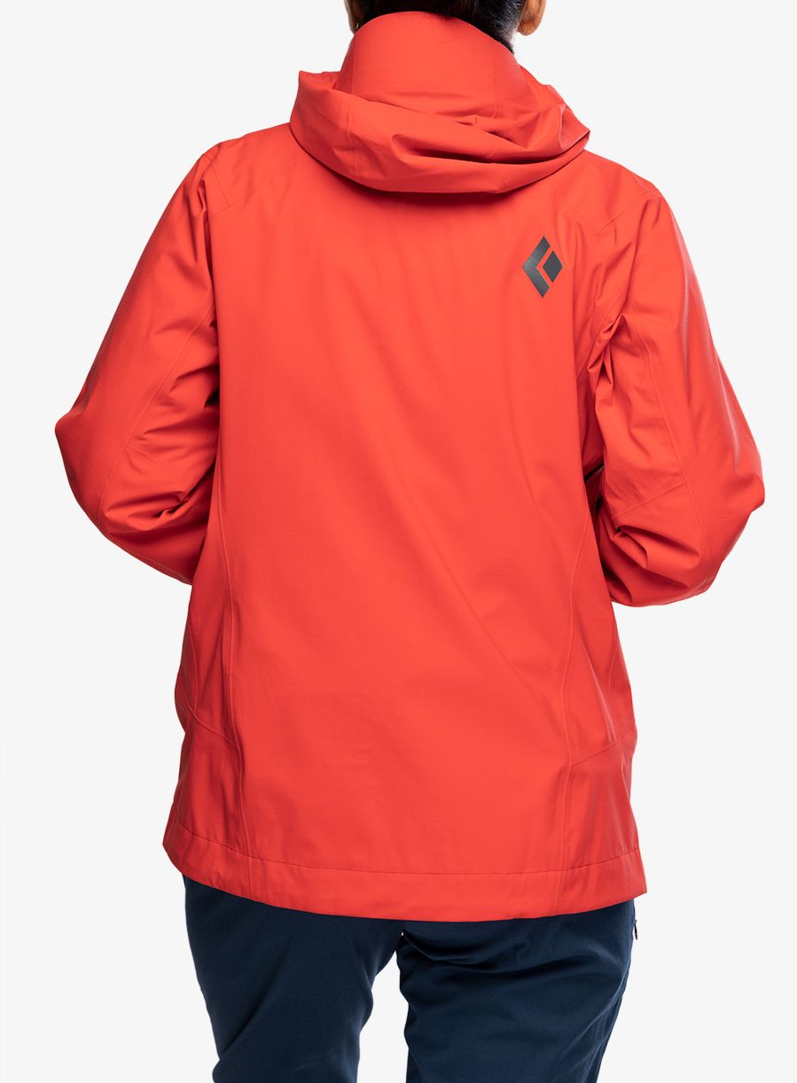 Ženska hardshell jakna Black Diamond Highline Stretch Shell - coral red