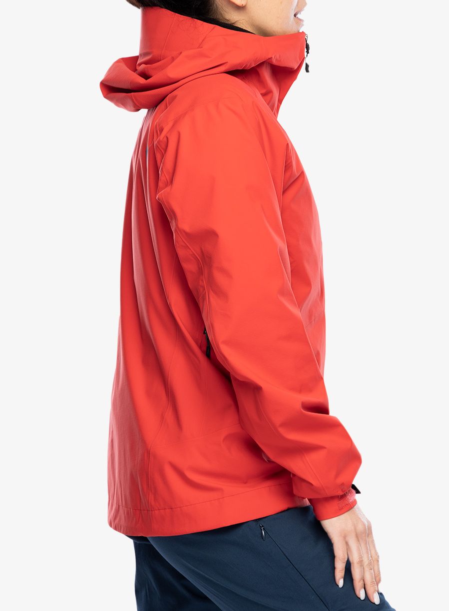Ženska hardshell jakna Black Diamond Highline Stretch Shell - coral red
