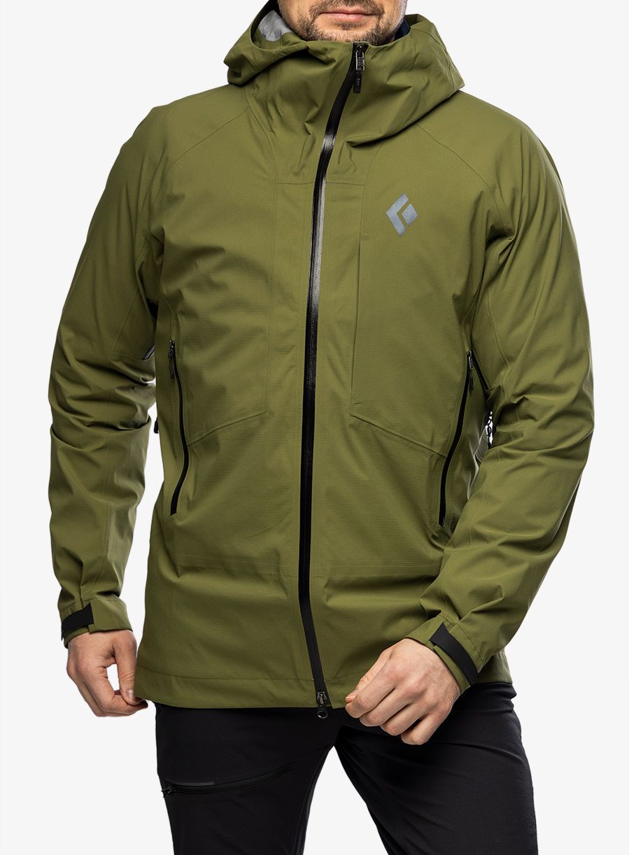 Nepremočljiva jakna Black Diamond Highline Stretch Shell - crag green