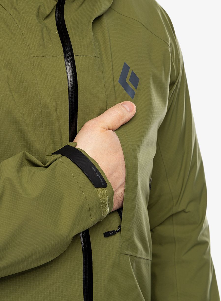 Nepremočljiva jakna Black Diamond Highline Stretch Shell - crag green