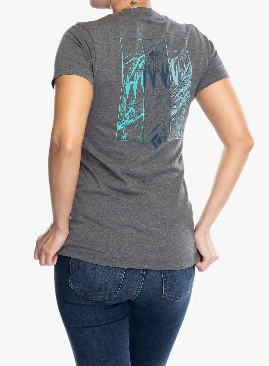 Ženska majica s potiskom Black Diamond Multi Sport Tee S/S - charcoal heather