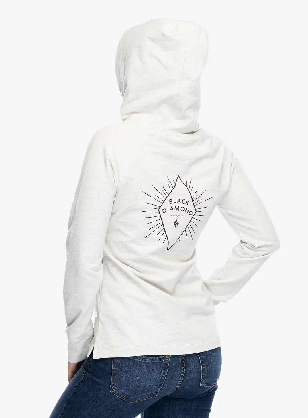 Ženska jopa s kapuco Black Diamond Rays Pullover Hoody - light gray heather