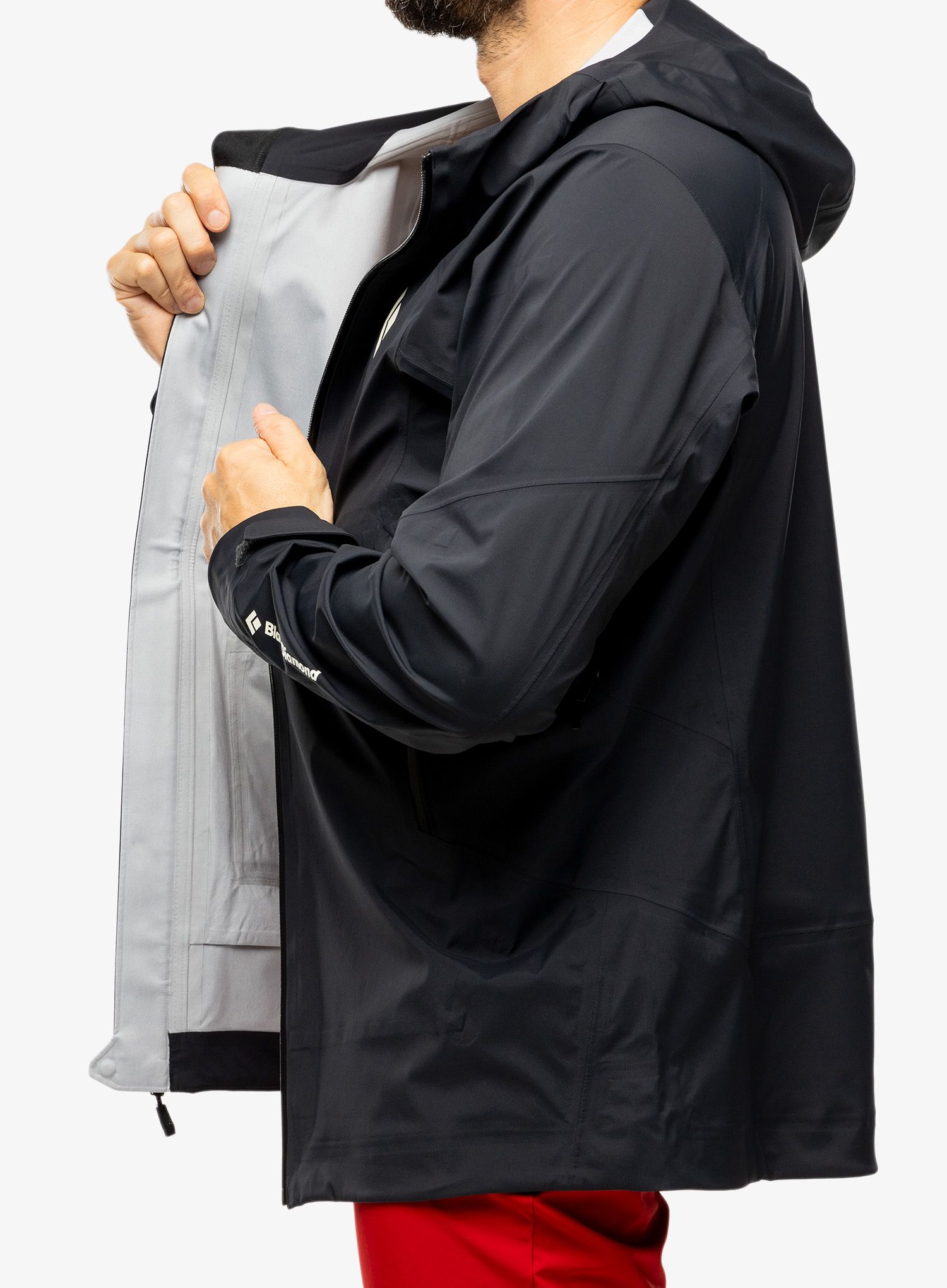 Nepremočljiva jakna Black Diamond Recon LT Stretch Shell - black
