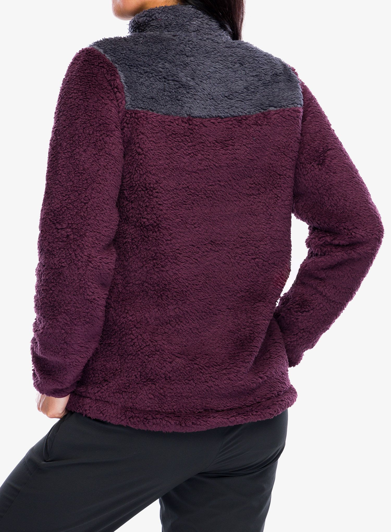 Ženski flis Black Diamond Roadie QTR Zip Fleece - bordeaux/carbon