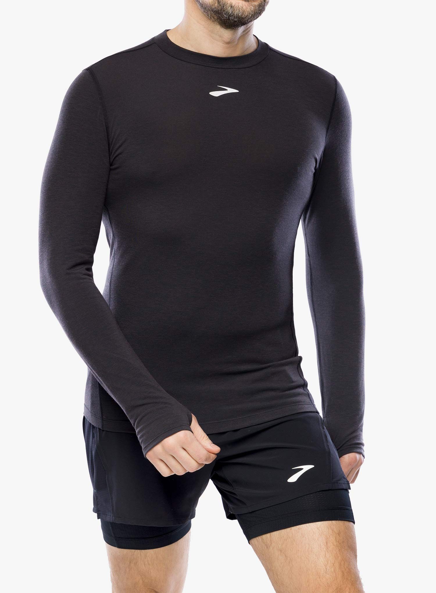 Tekaška jopica Brooks High Point Long Sleeve - black