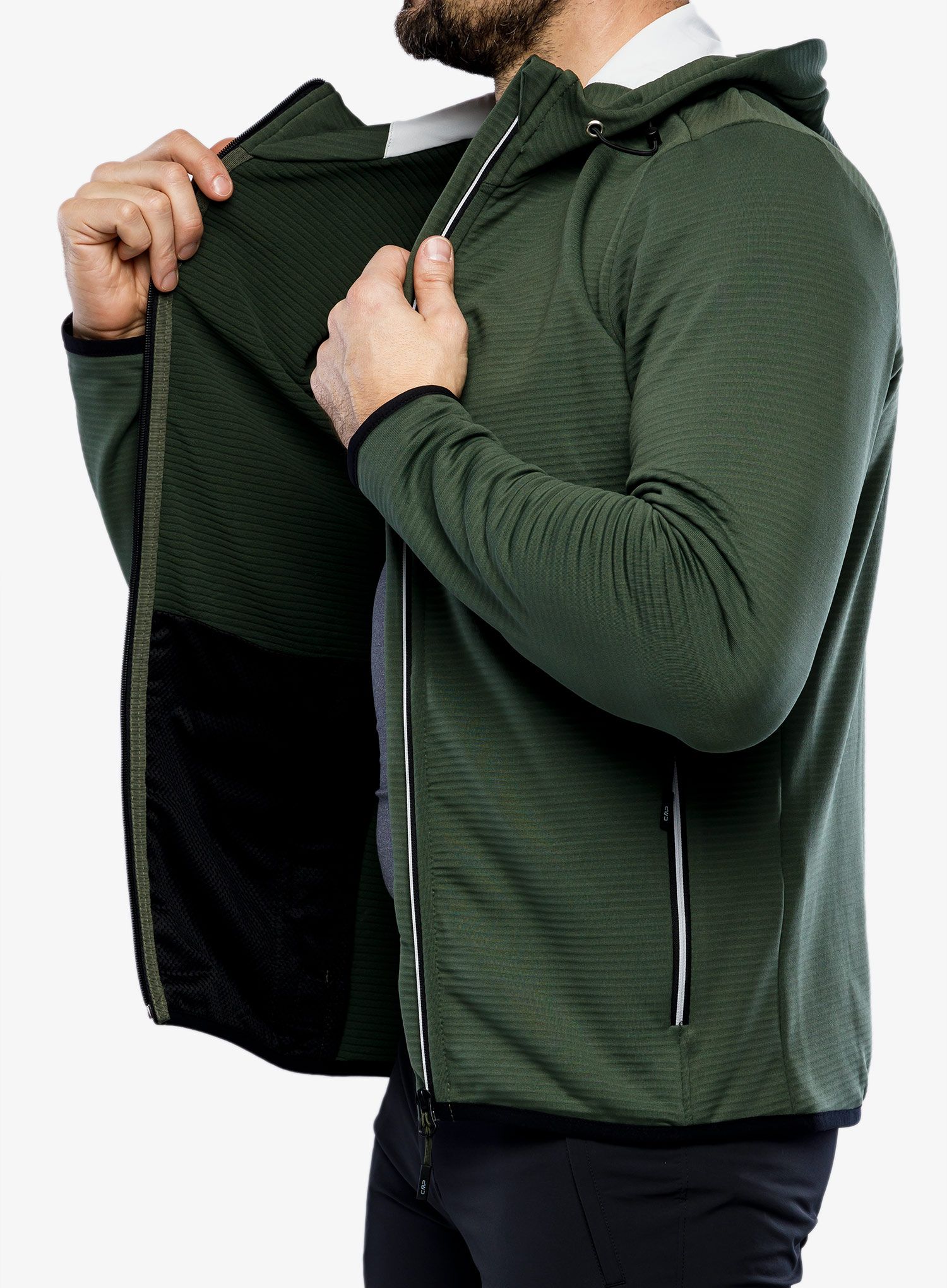 Flis CMP Edge Jacket Fix Hood - oil green
