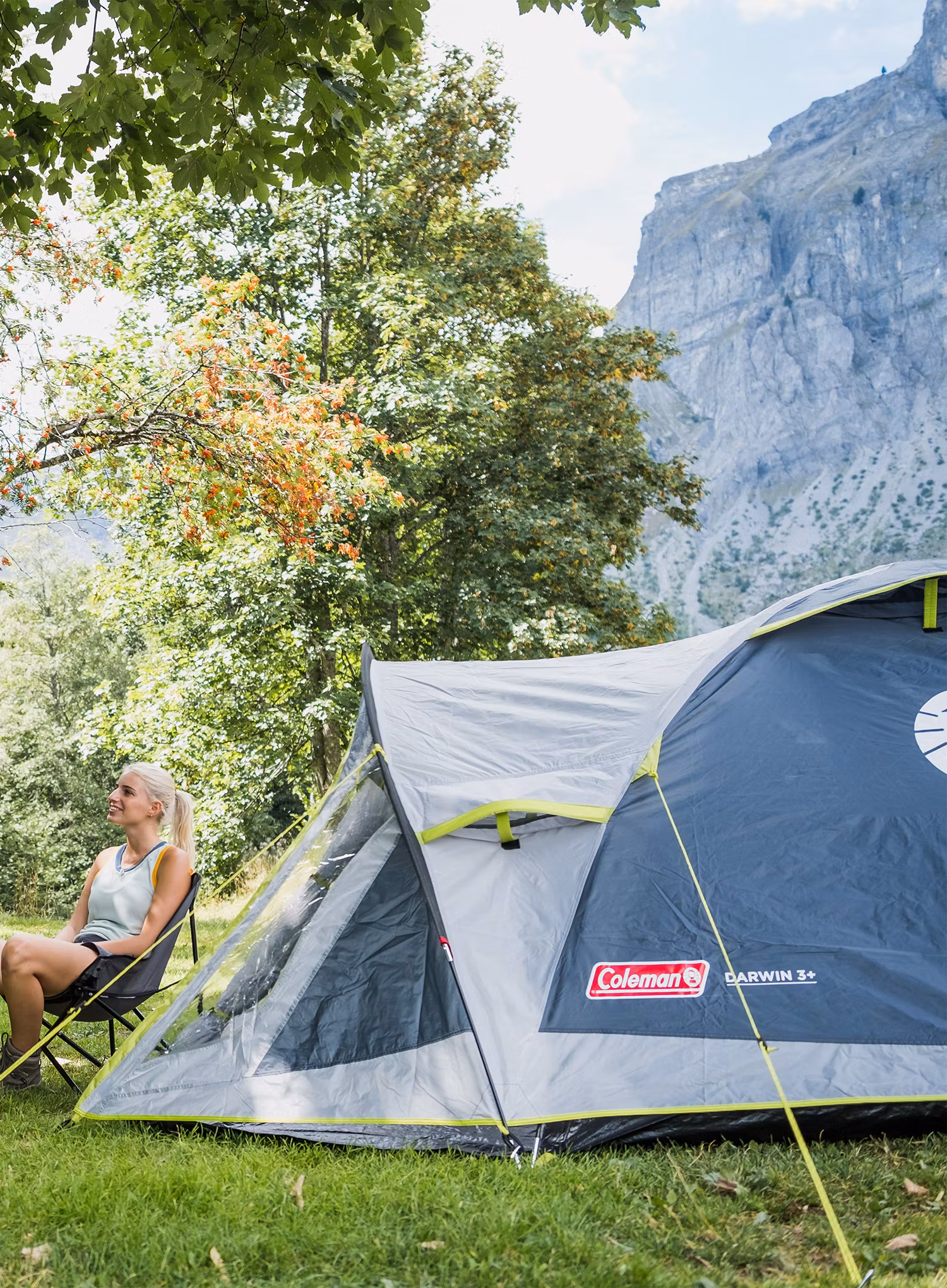 Šotor za tri osebe Coleman Darwin 3 Plus - grey/green