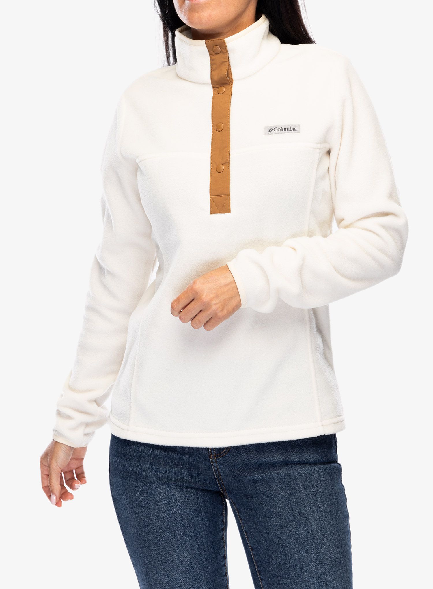 Ženska jopica Columbia Benton Springs Half Snap Pull Over II - chalk/camel brown