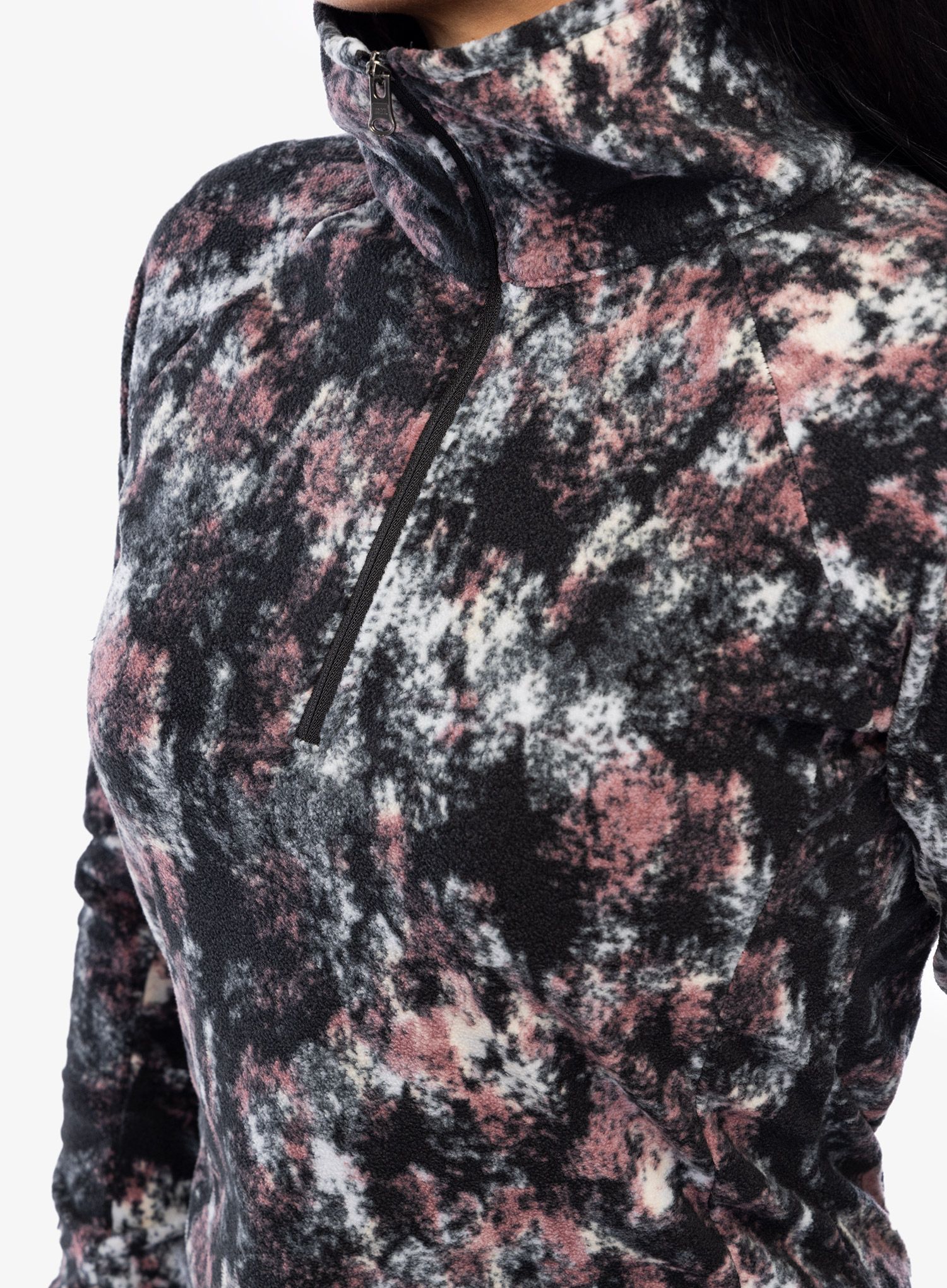 Ženska jopica brez kapuce Columbia Glacial IV Print 1/2 Zip - snowdrift timberwild