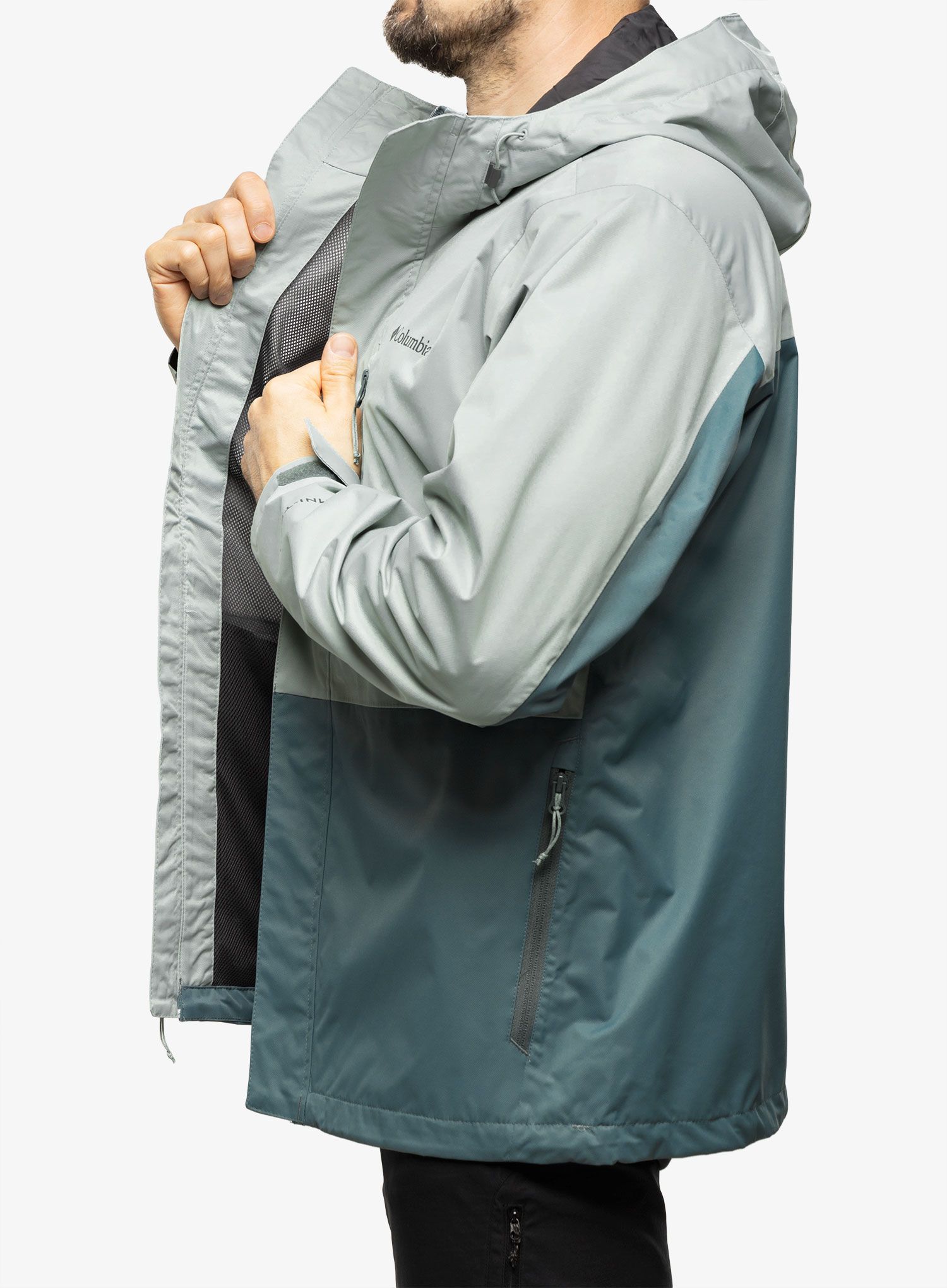 Nepremočljiva jakna Columbia Hikebound Jacket - niagara/metal