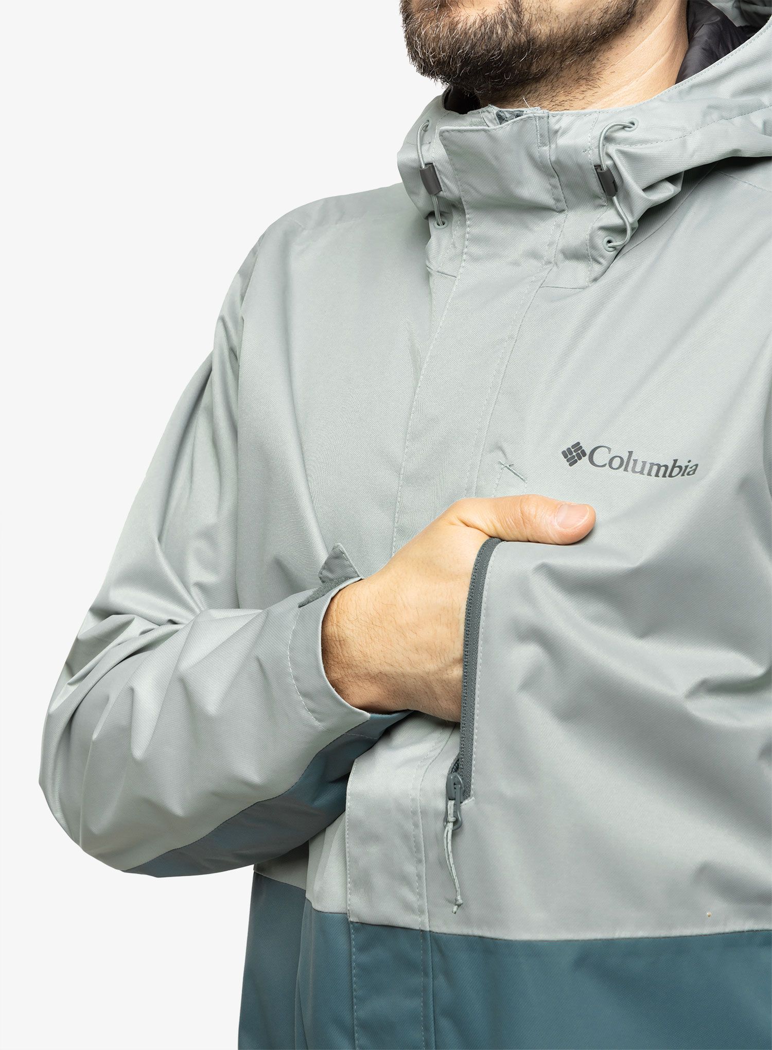 Nepremočljiva jakna Columbia Hikebound Jacket - niagara/metal