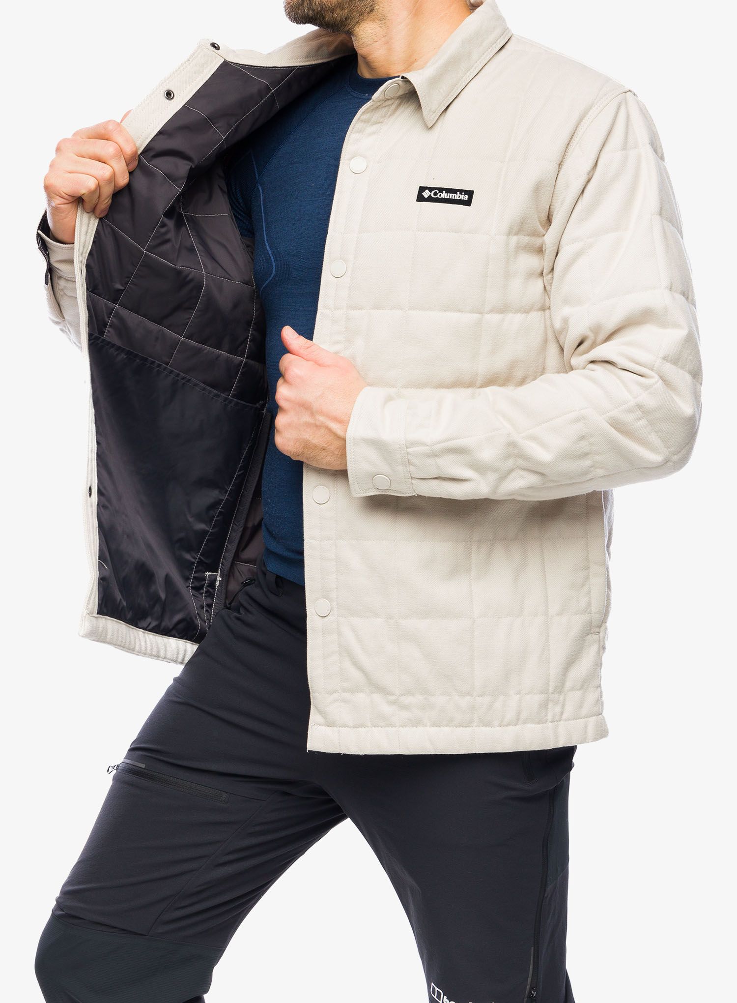 Moška jakna Columbia Landroamer Quilted Shirt Jacket - dark stone/shark/bright orange