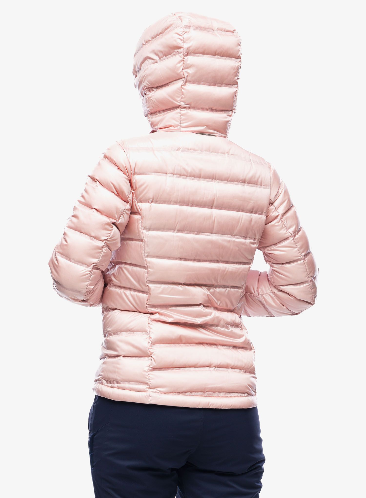Ženska puhovka Columbia Pebble Peak Down Hooded Jacket - dusty pink