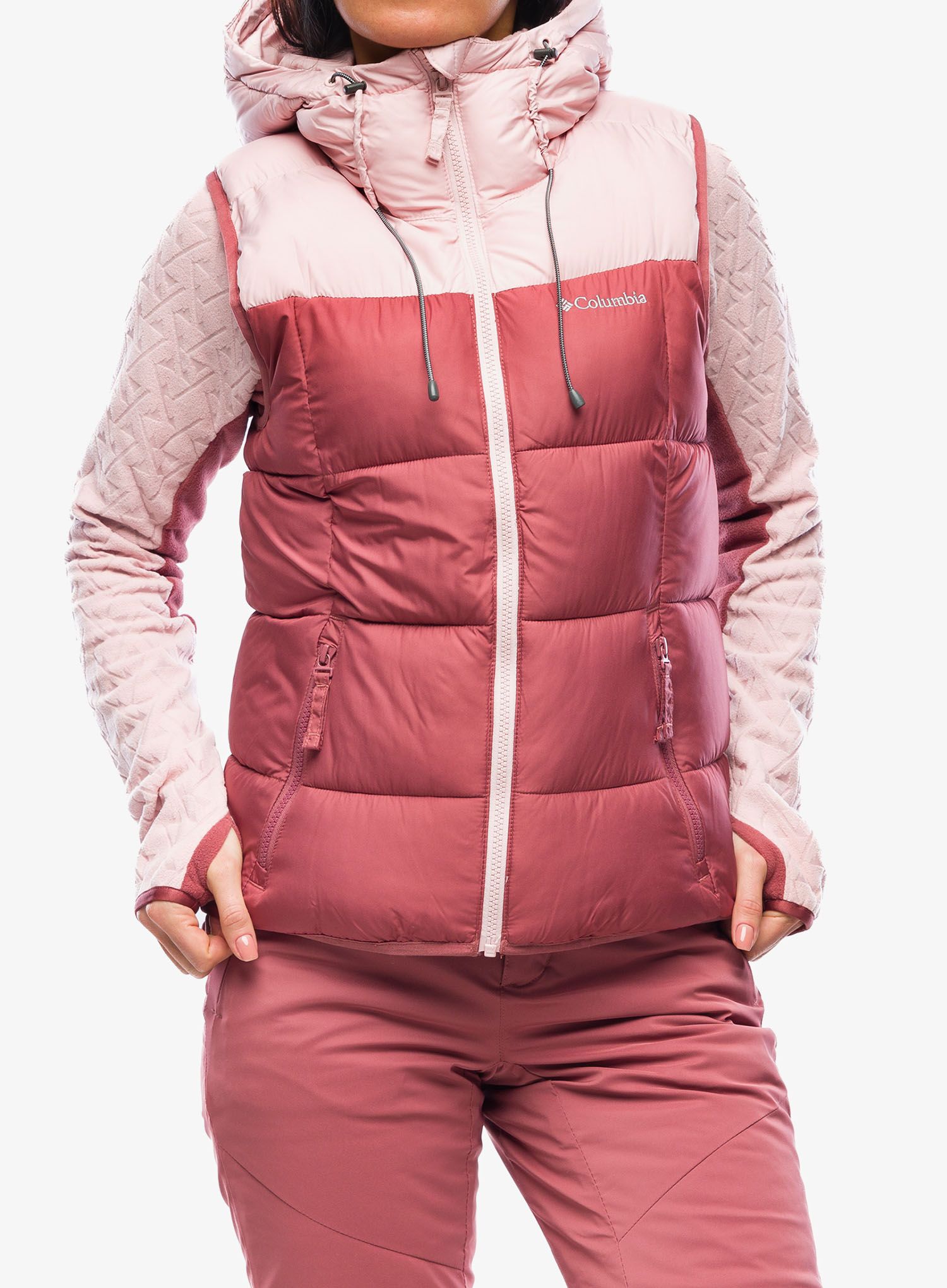 Ženski brezrokavnik Columbia Pike Lake II Insulated Vest - beetroot/dusty pink