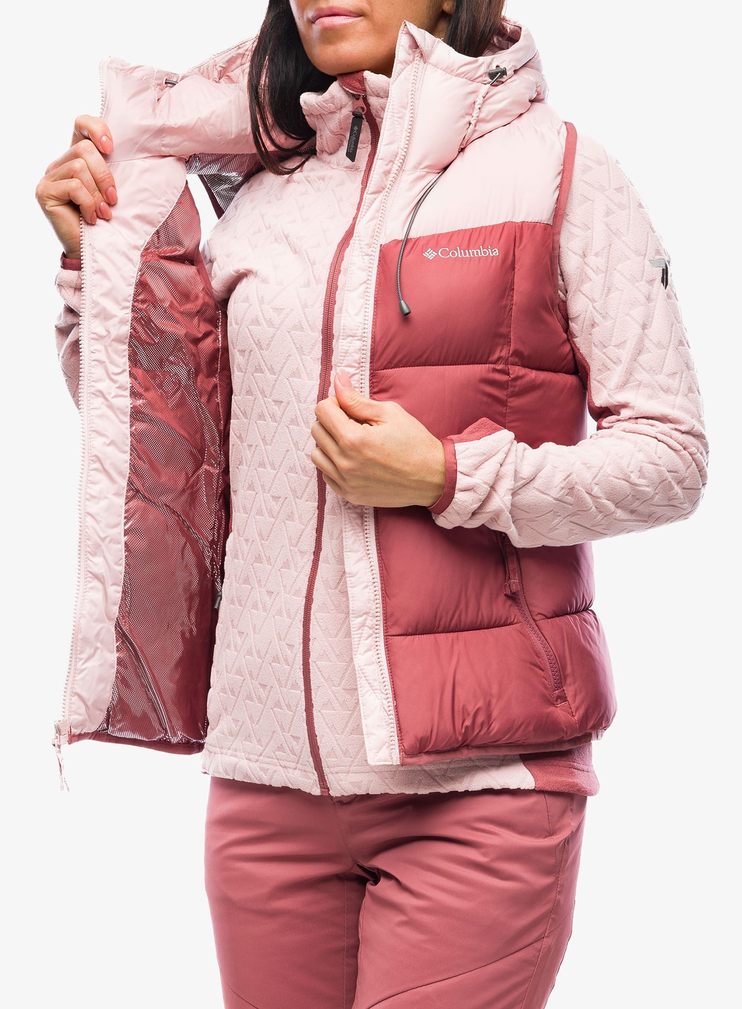 Ženski brezrokavnik Columbia Pike Lake II Insulated Vest - beetroot/dusty pink