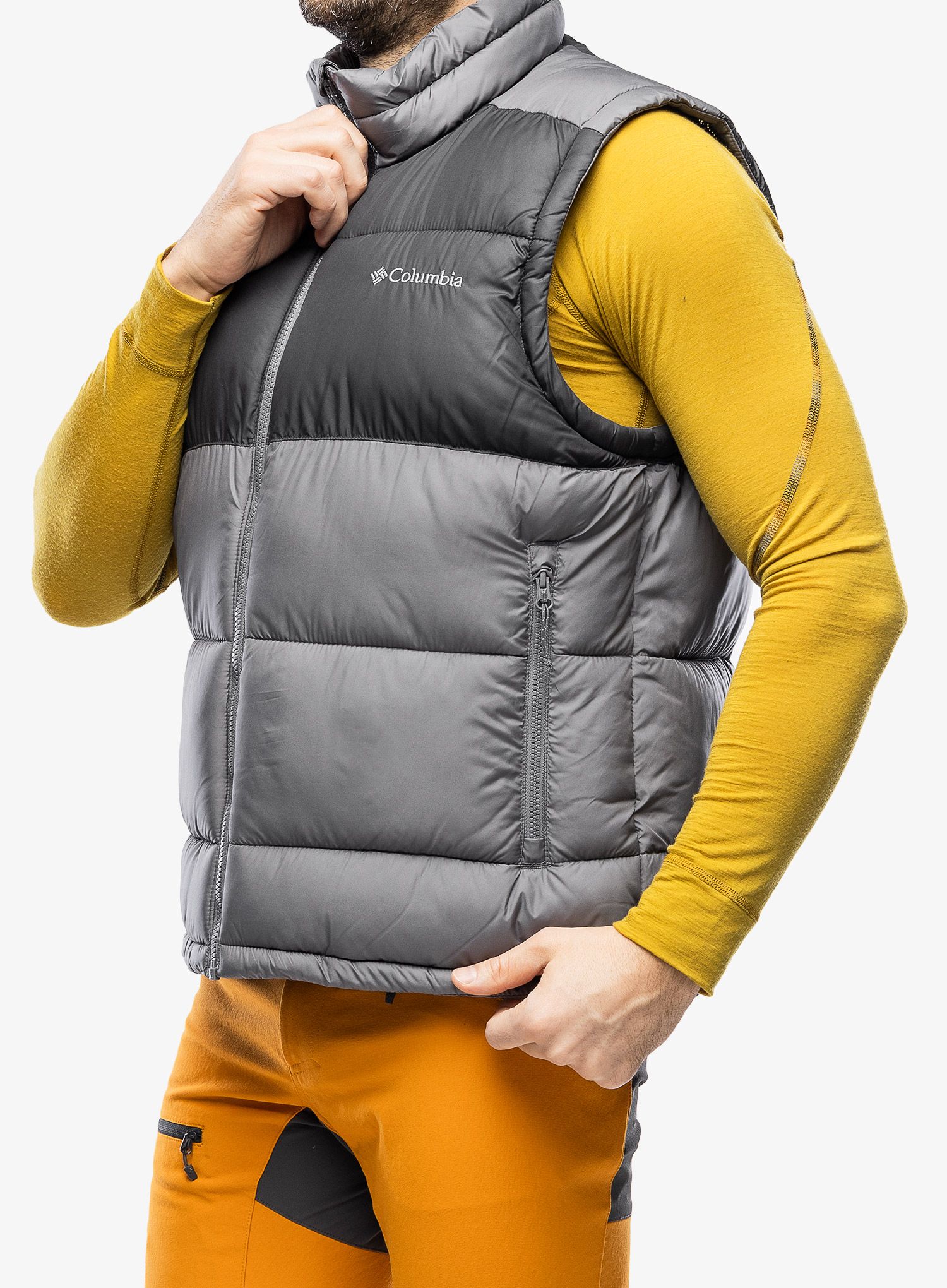 Podložen brezrokavnik Columbia Pike Lake II Vest - city grey/shark