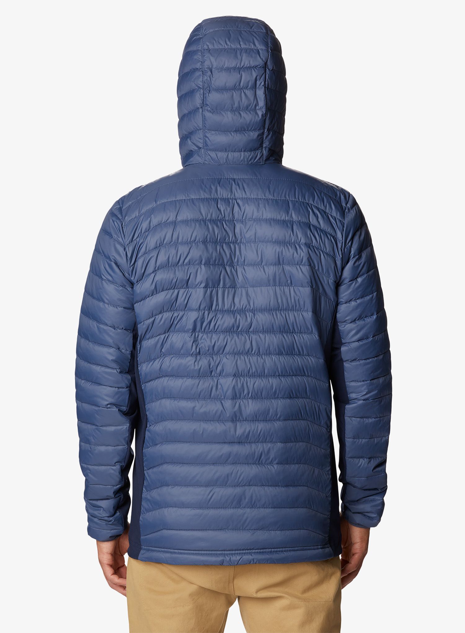 Sintetična jakna Columbia Powder Pass Hooded Jacket - dark mountain/collegiate navy