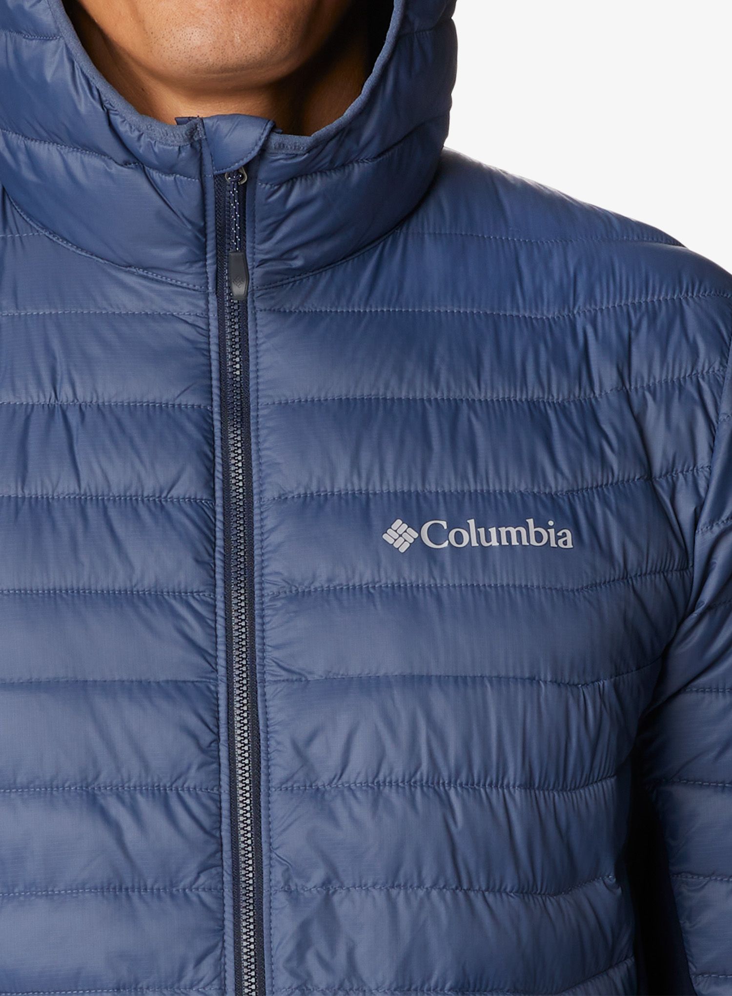 Sintetična jakna Columbia Powder Pass Hooded Jacket - dark mountain/collegiate navy