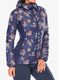 Ženska sintetična jakna Columbia Powder Pass Hooded Jacket - nocturnal tiger lilies print
