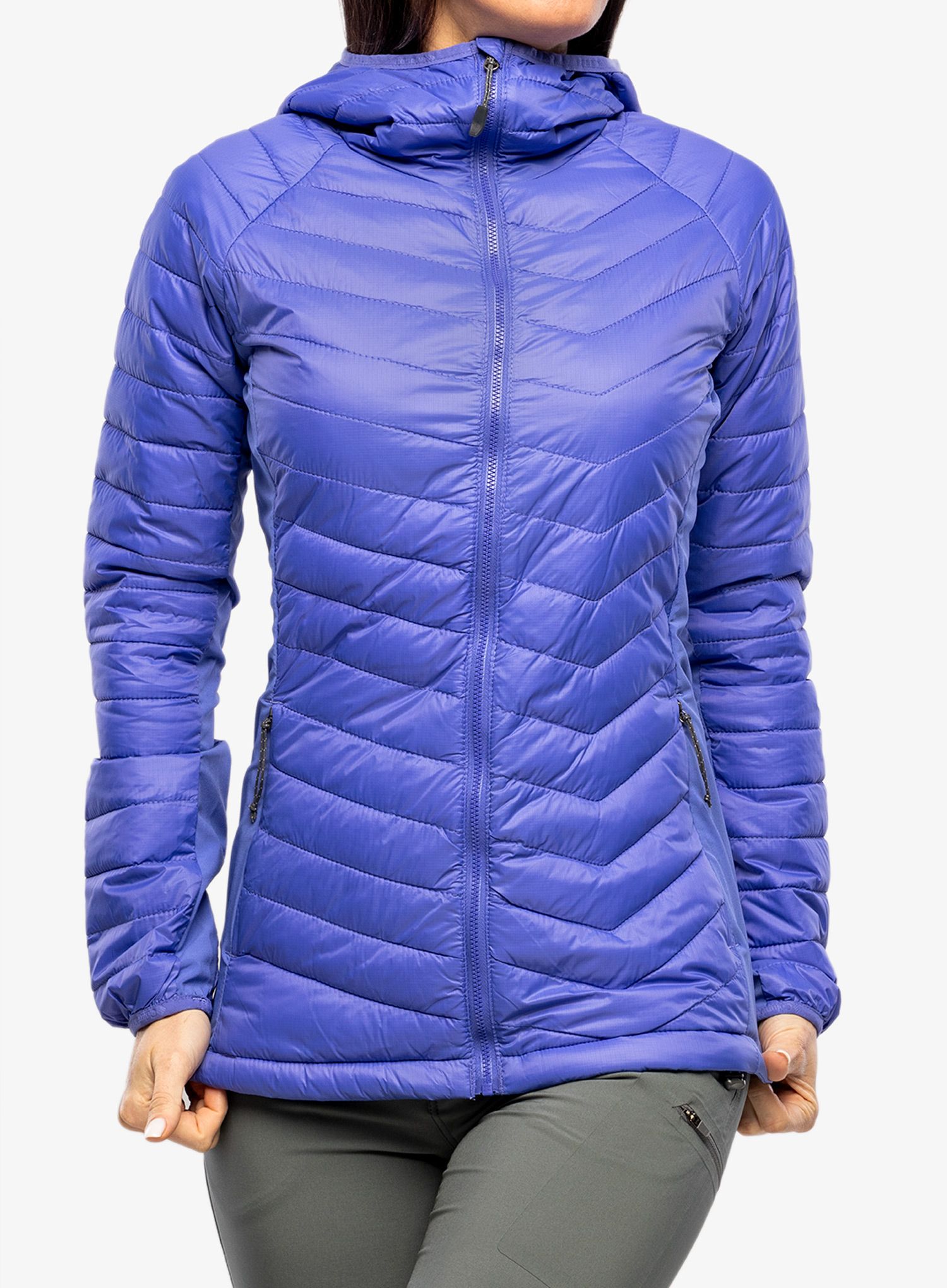 Ženska jakna Columbia Powder Pass Hooded Jacket - purple lotus
