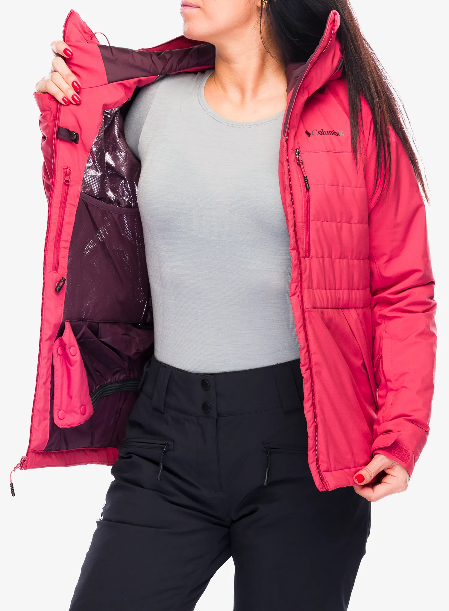 Ženska smučarska jakna Columbia Powdered Peak Insulated Jacket - daredevil