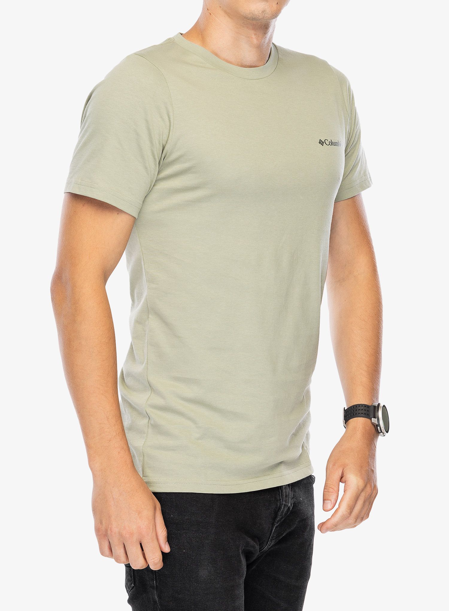 Majica s potiskom Columbia Rapid Ridge Back Graphic Tee II - safari/button badge