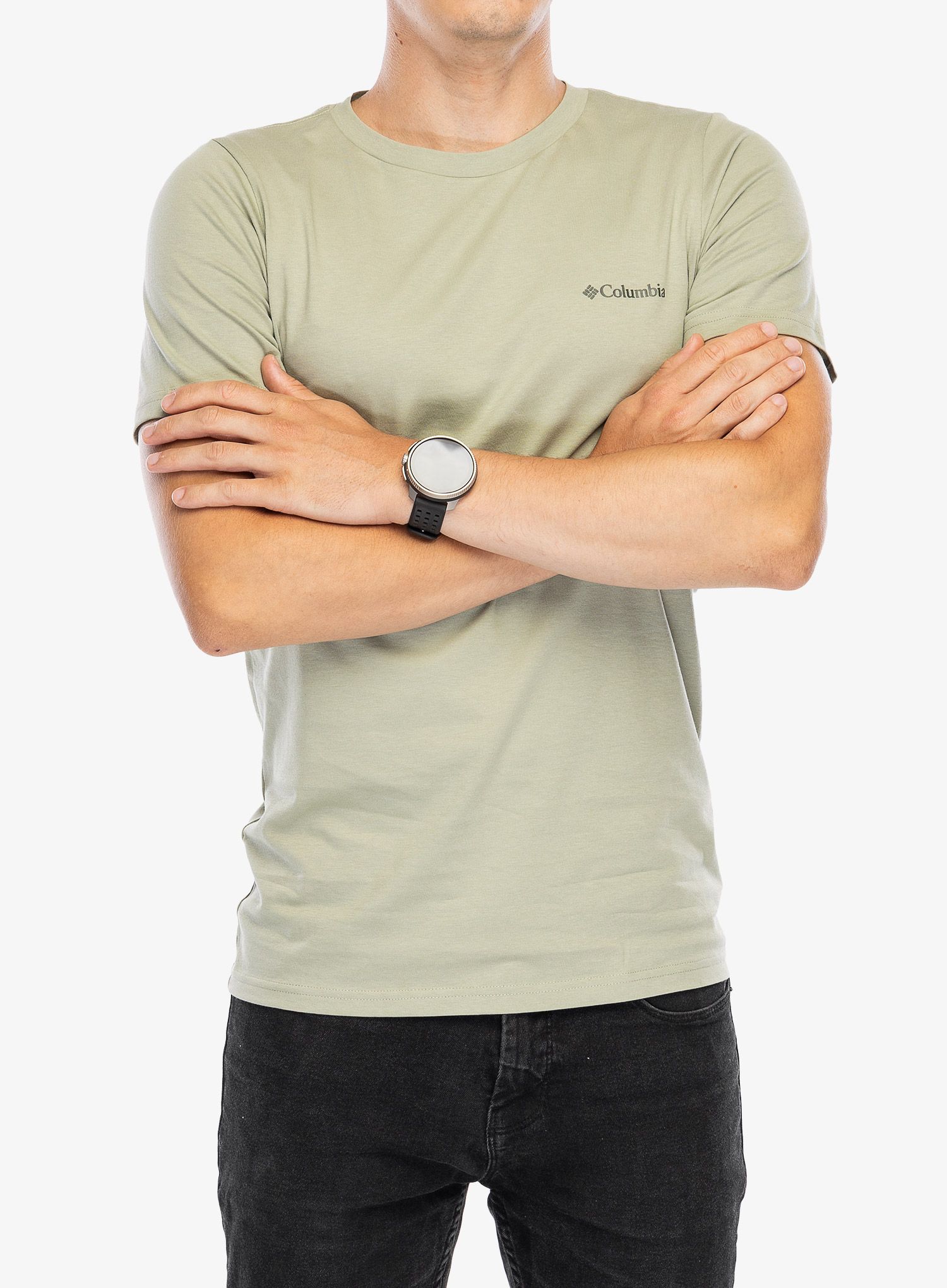 Majica s potiskom Columbia Rapid Ridge Back Graphic Tee II - safari/button badge