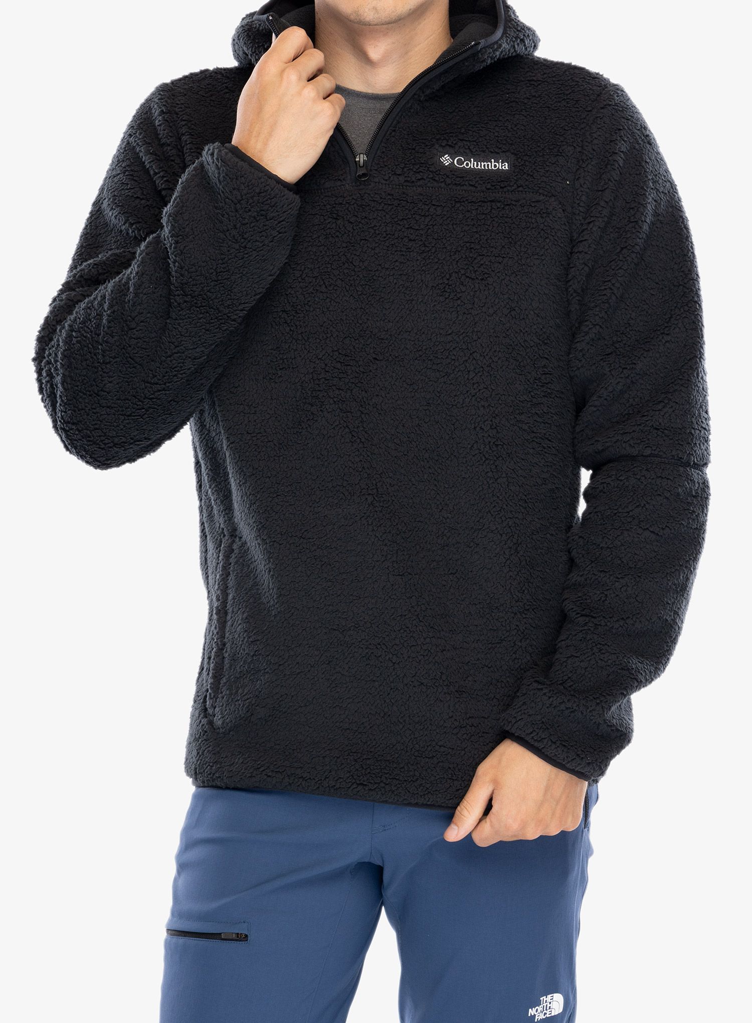 Jopica z zadrgo Columbia Rugged Ridge III Sherpa Pullover Hoodie - black