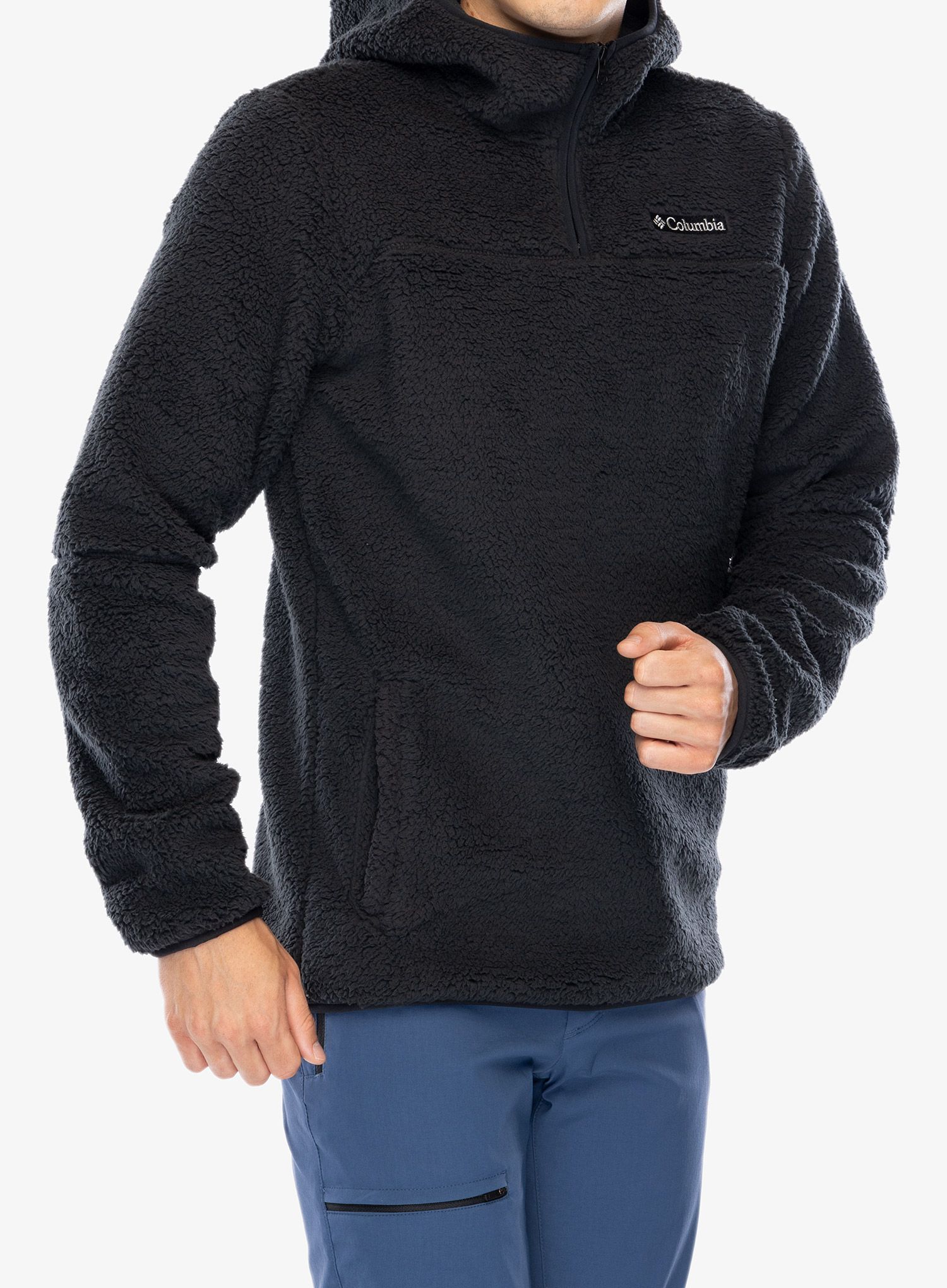 Jopica z zadrgo Columbia Rugged Ridge III Sherpa Pullover Hoodie - black