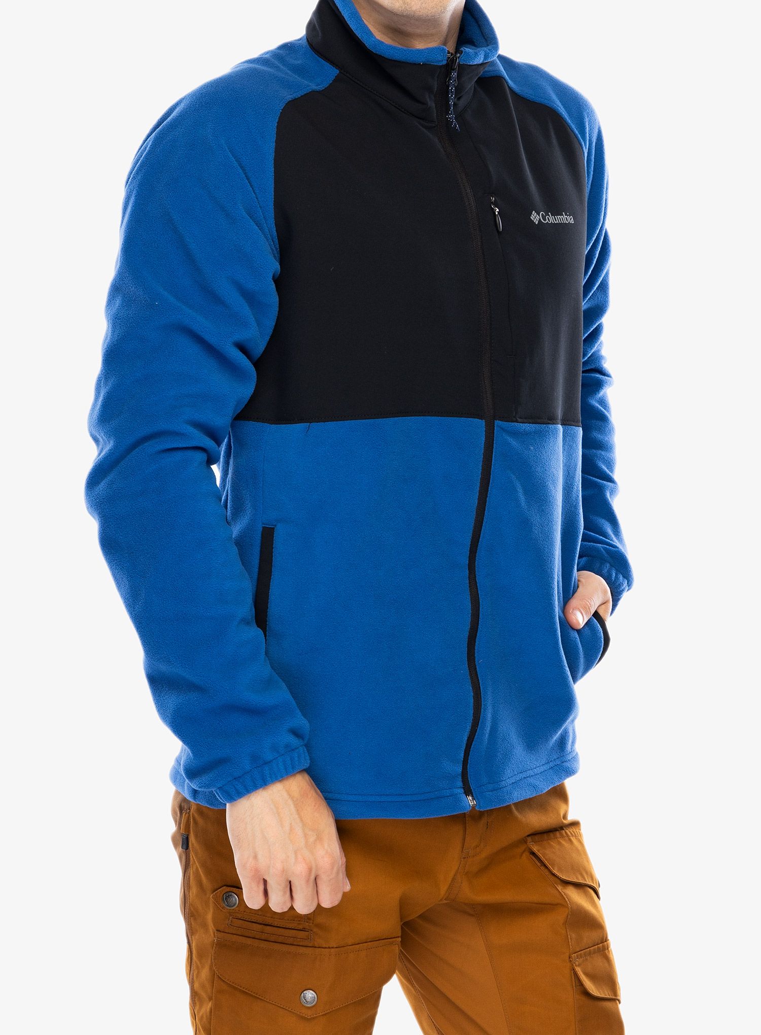 Puloverji brez kapuce Columbia Sage Peak Full Zip Fleece - mountain blue/black