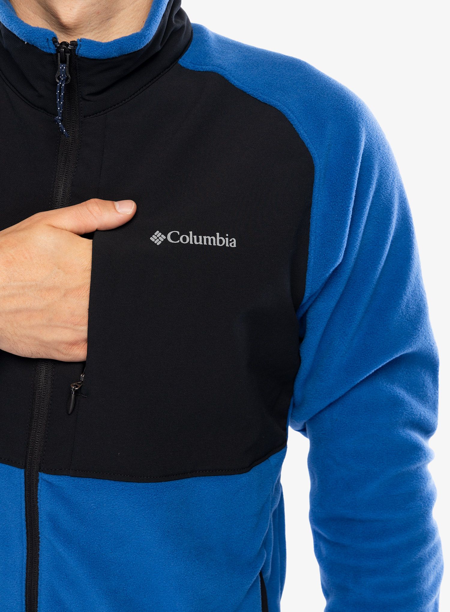 Puloverji brez kapuce Columbia Sage Peak Full Zip Fleece - mountain blue/black