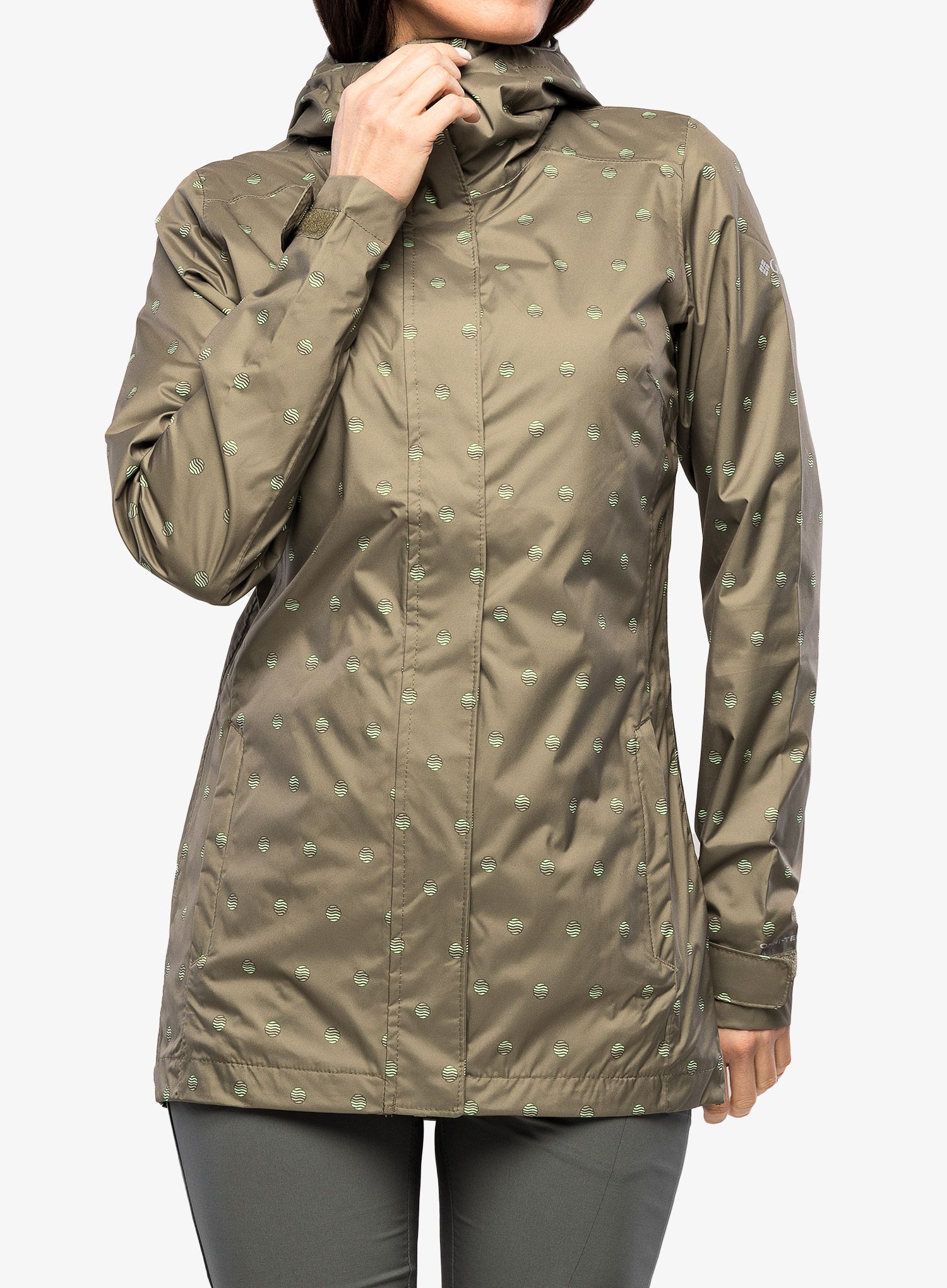 Ženski dežni plašč Columbia Splash A Little II Jacket - stone green