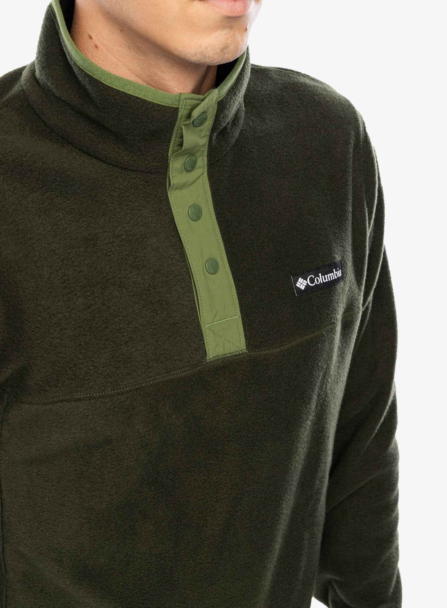 Puloverji brez kapuce Columbia Steens Mountain Half Snap - greenscape/canteen