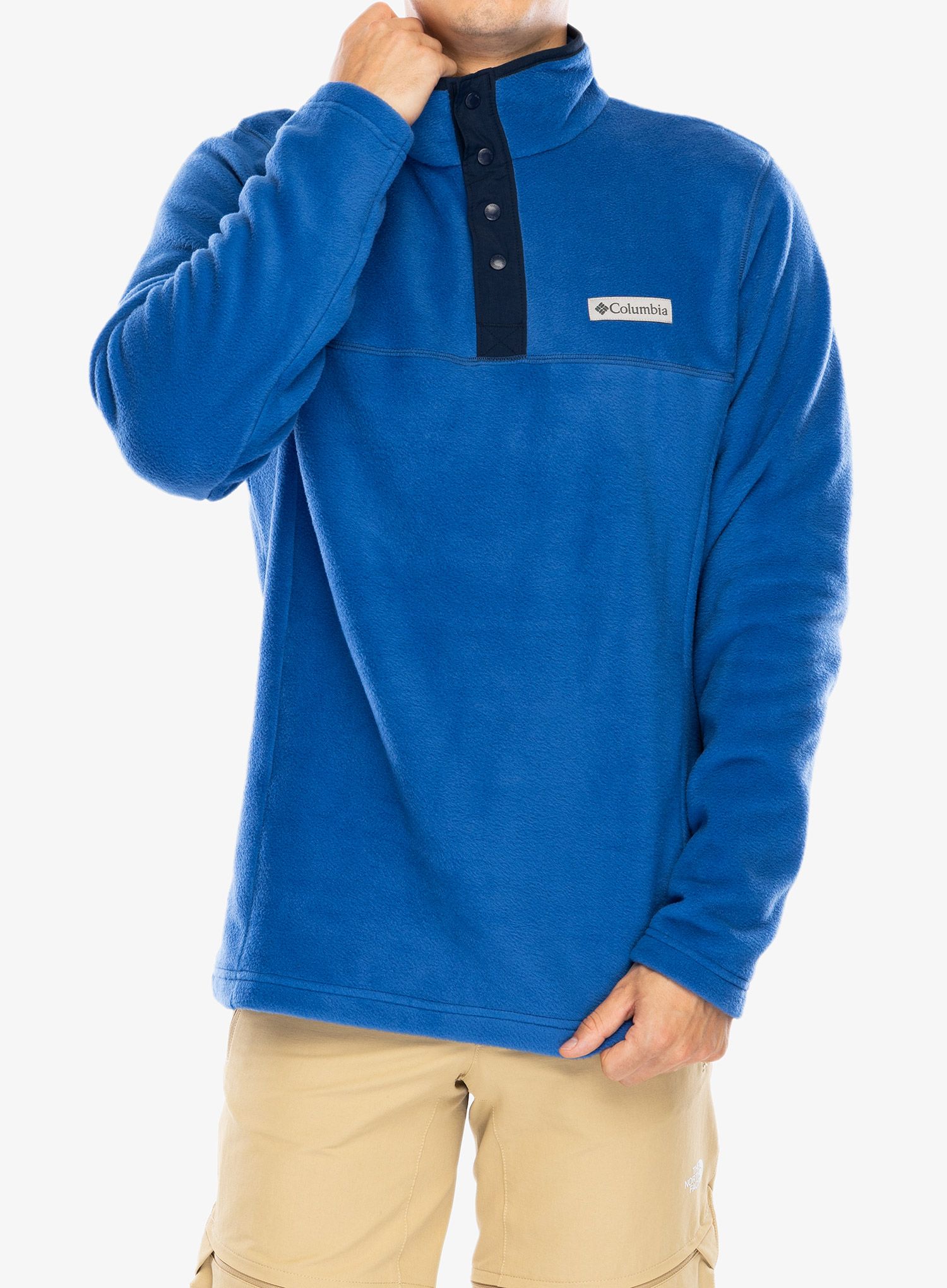 Puloverji brez kapuce Columbia Steens Mountain Half Snap - mountain blue/collegiate navy