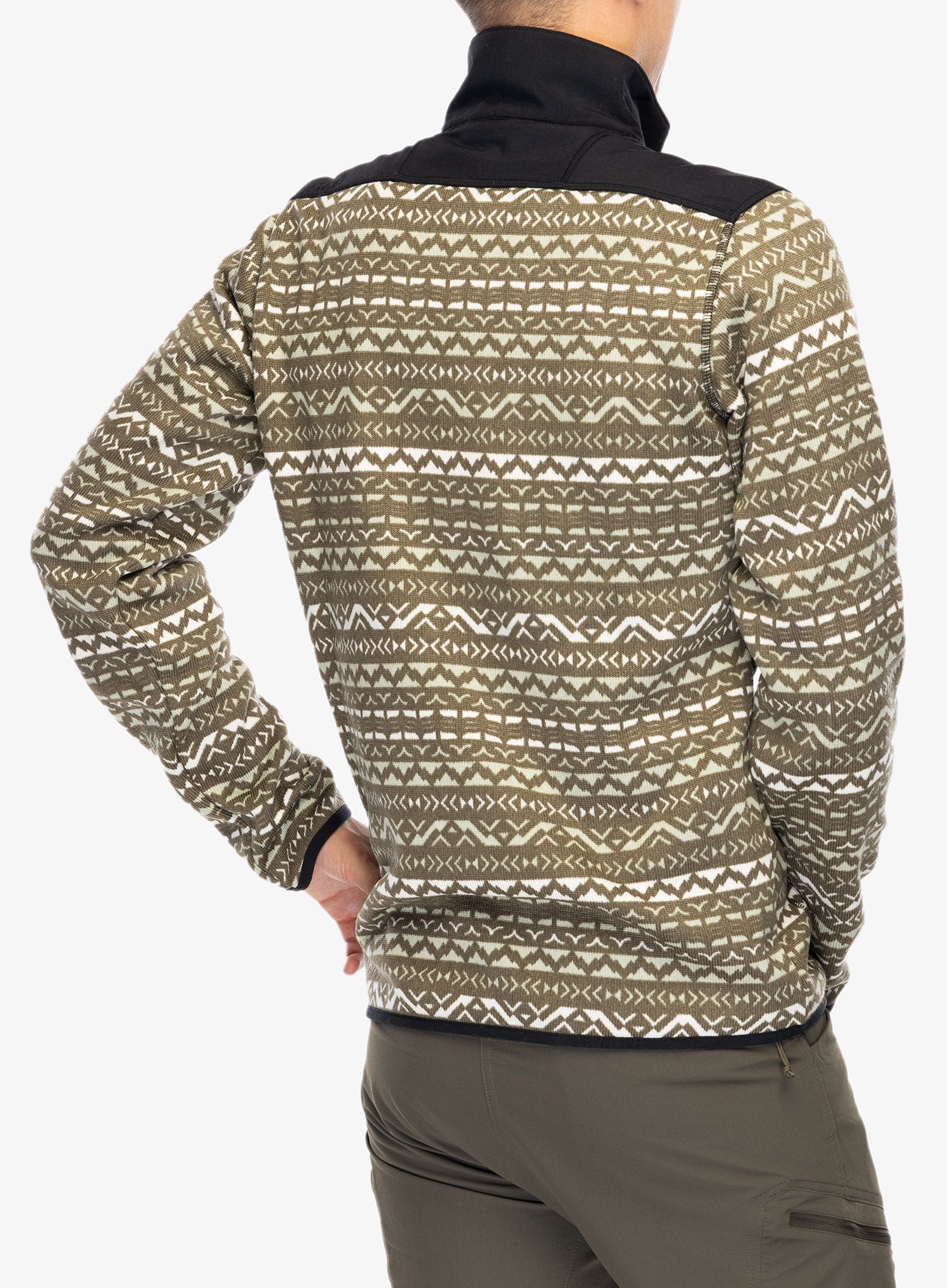 Flis Columbia Sweater Weather Printed Half Zip II - stone green madras multi