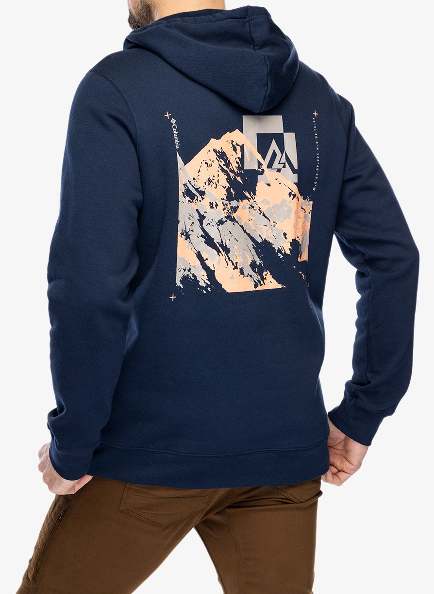 Jopica s kapuco Columbia Trek Graphic Hoodie - collegiate navy/mountain air