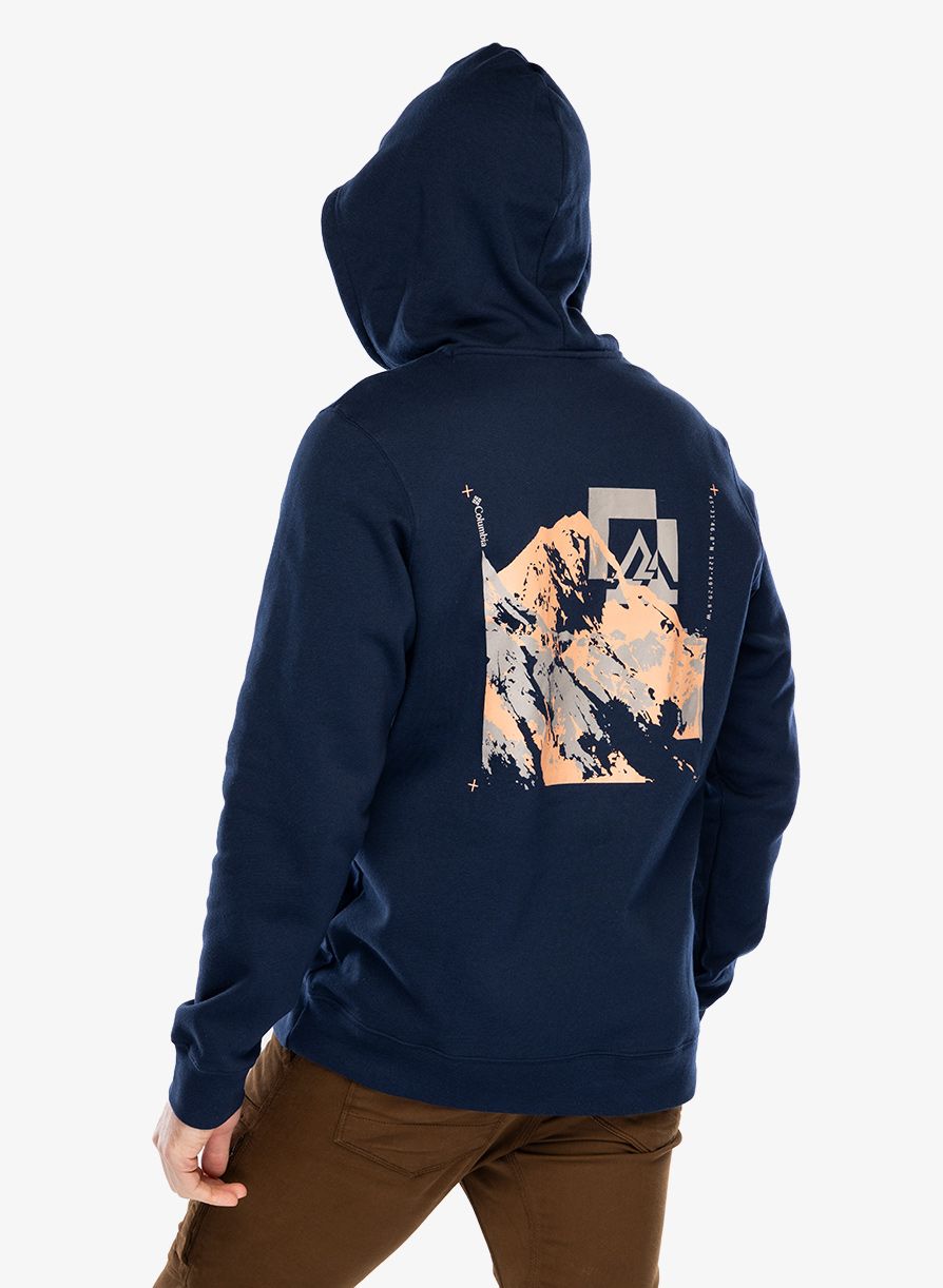 Jopica s kapuco Columbia Trek Graphic Hoodie - collegiate navy/mountain air