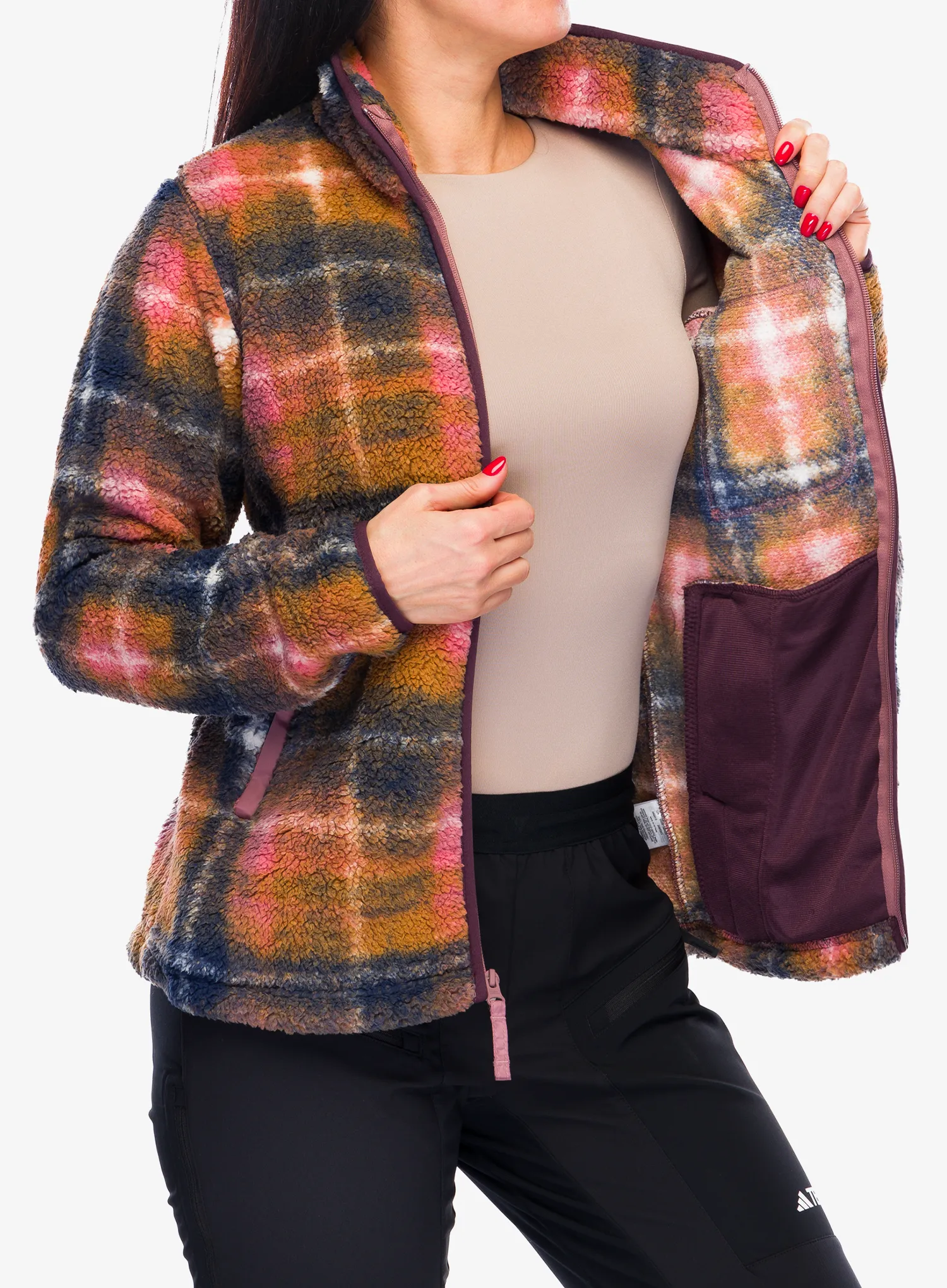 Ženski flis Columbia West Bend Print Full Zip II - fig omblur