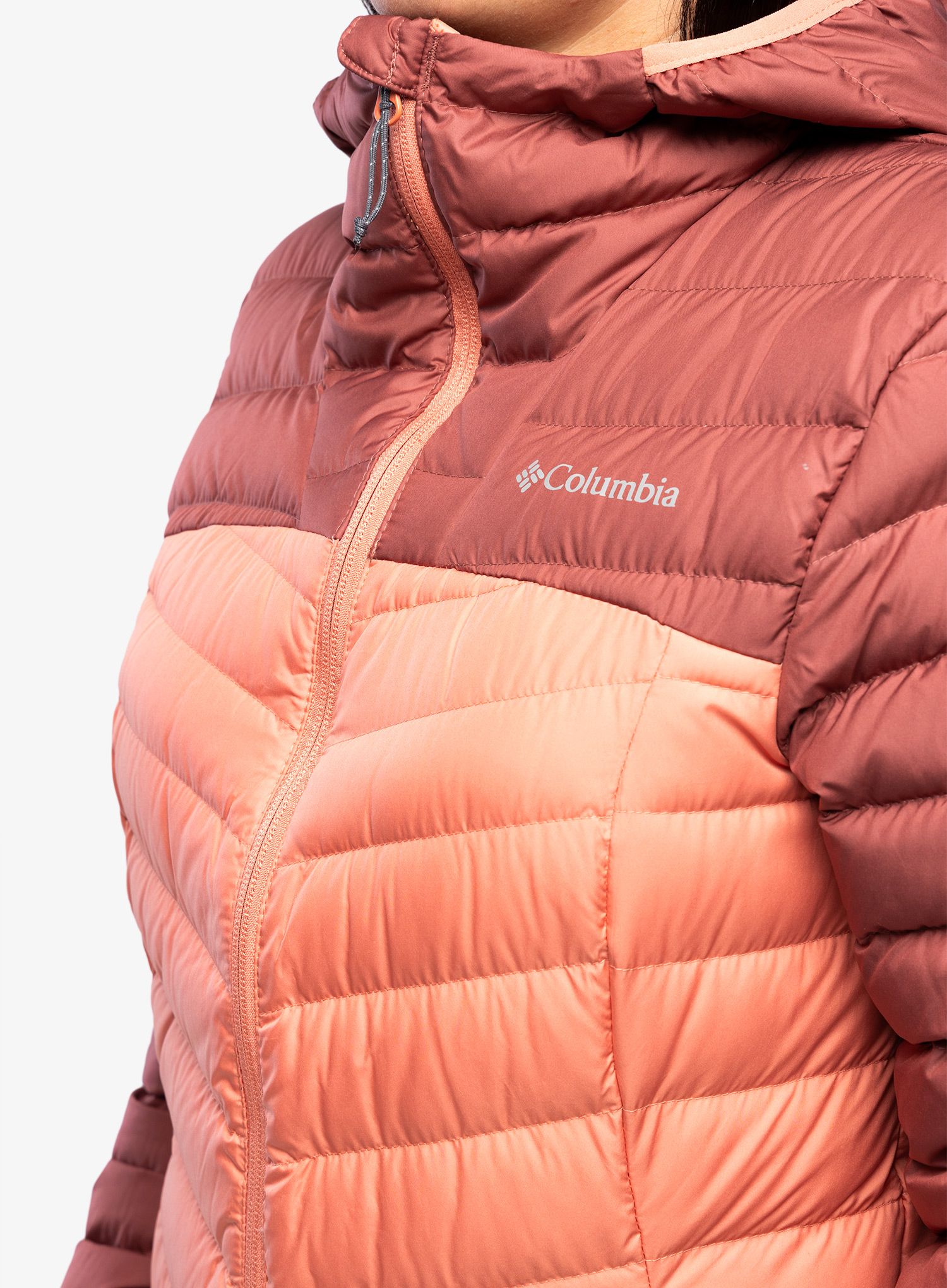 Puhovka ženska Columbia Westridge Hooded Down Jacket - beetroot/faded peach