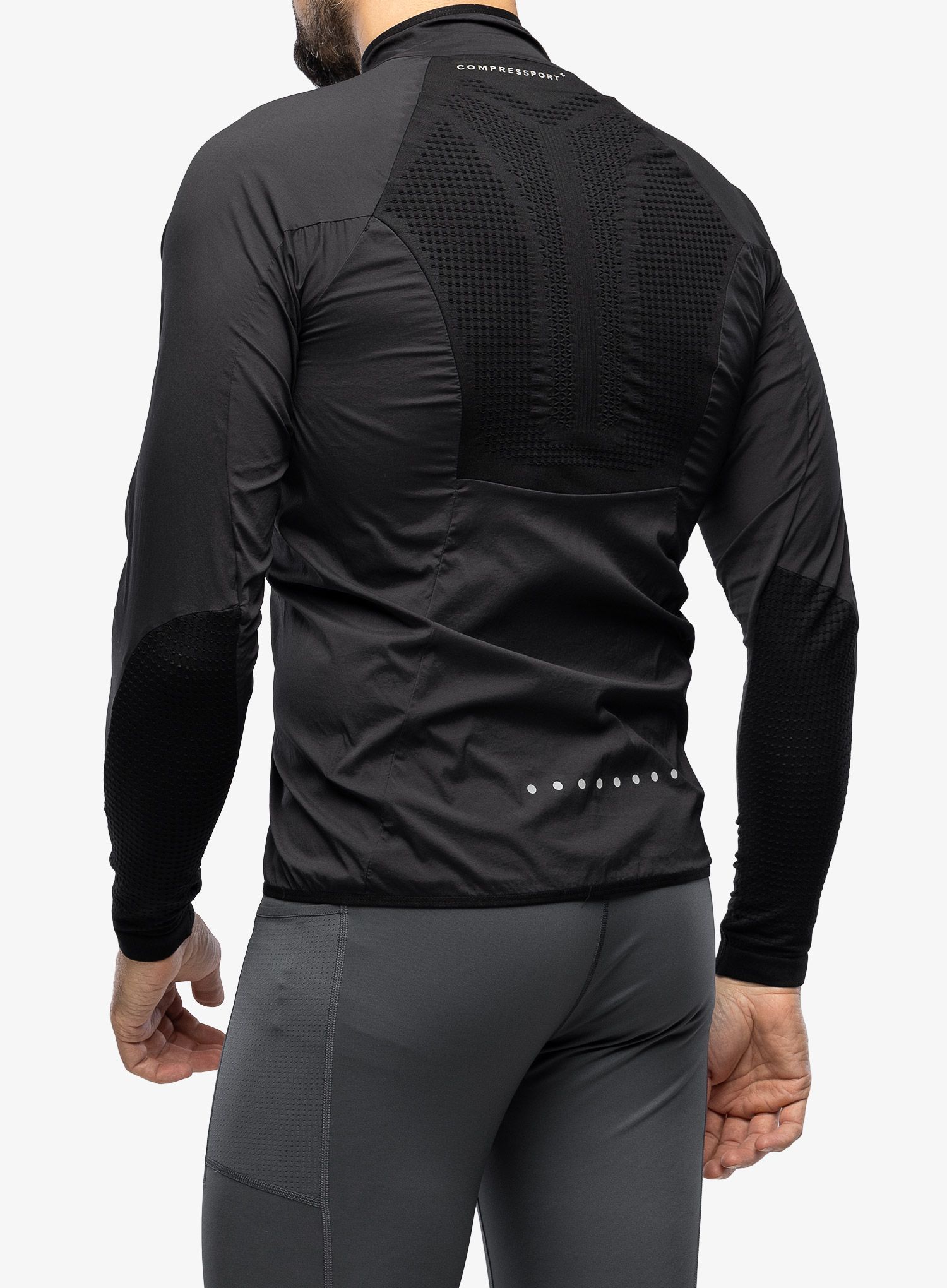Vetrovka Compressport Hurricane Windproof Jacket - black