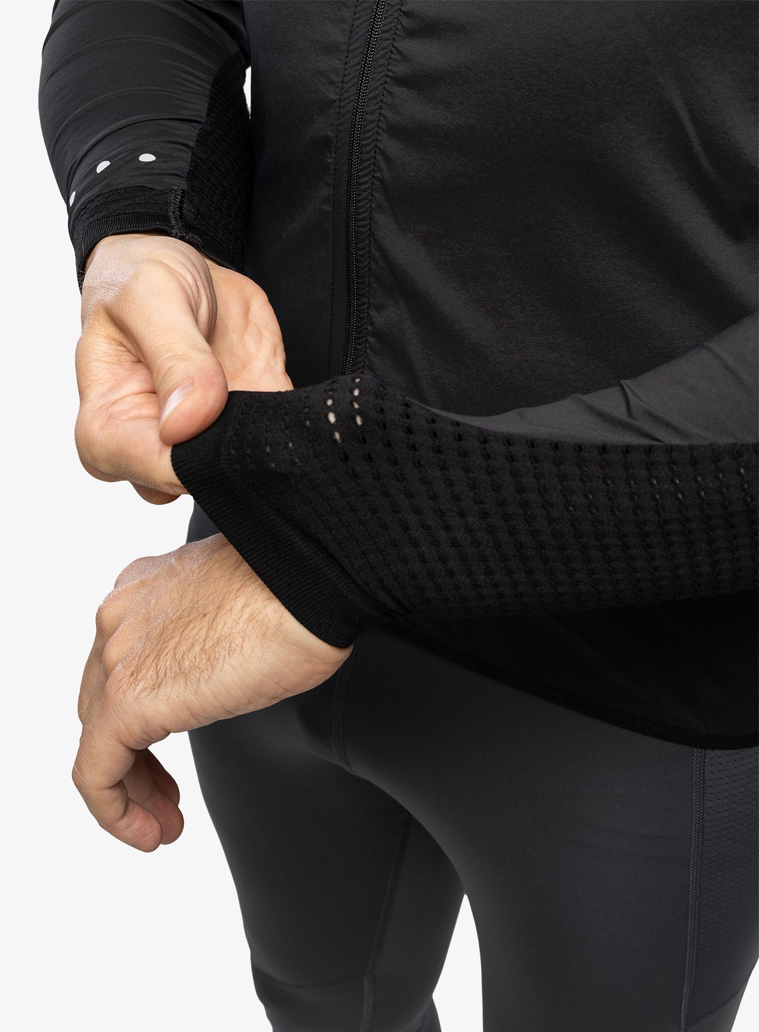 Vetrovka Compressport Hurricane Windproof Jacket - black