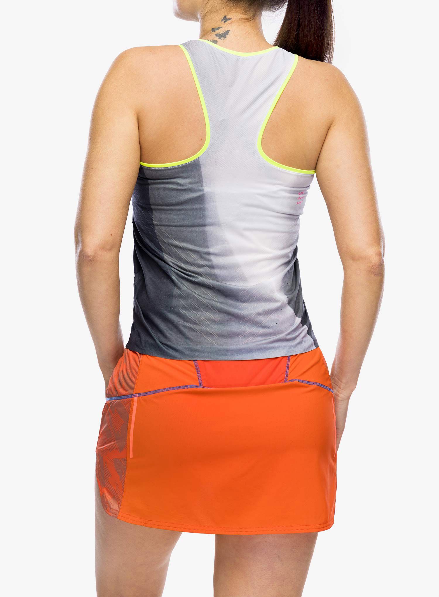 Ženski top Compressport Performance Singlet - black/white